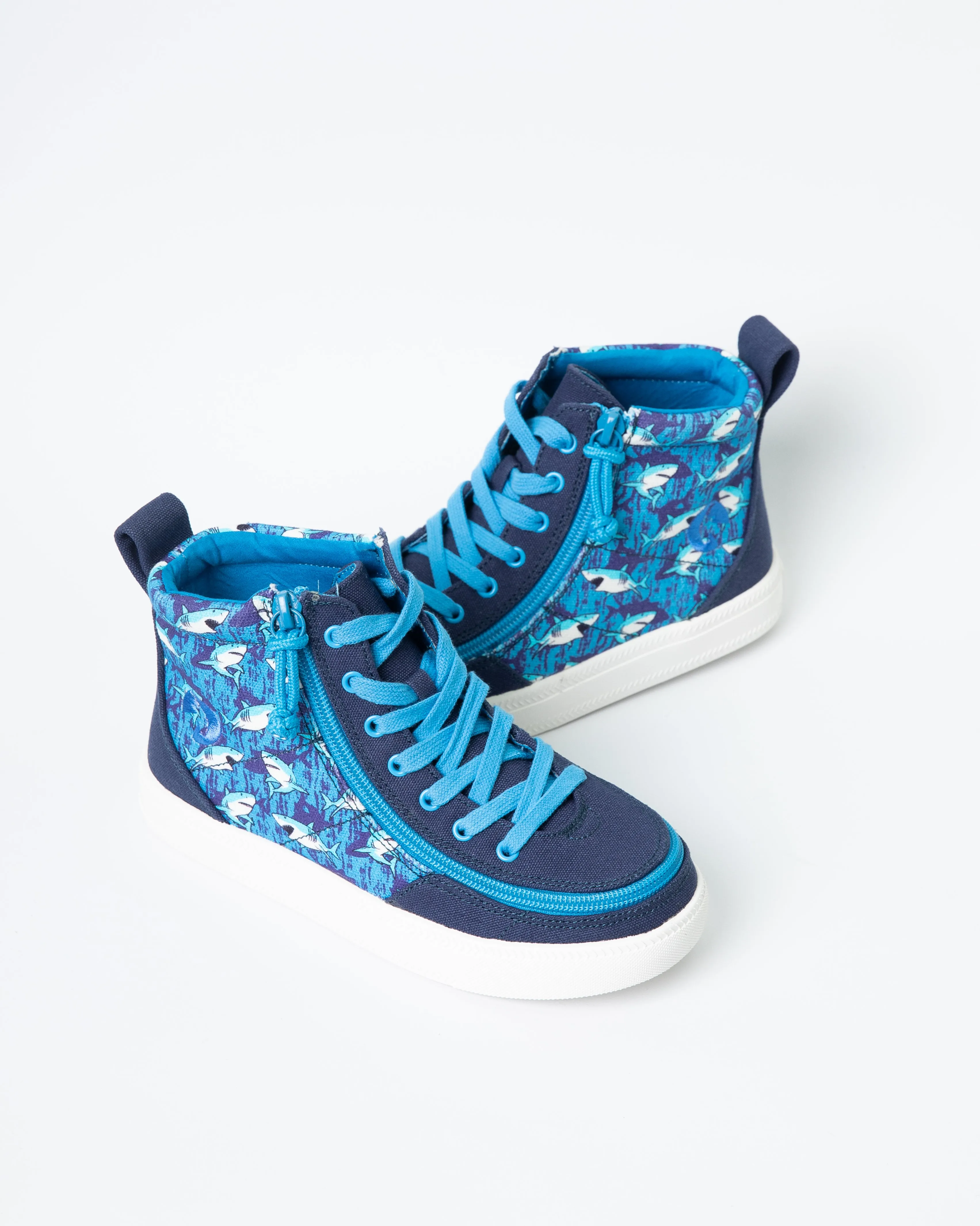 Classic High Top (Kids) - Blue Sharks