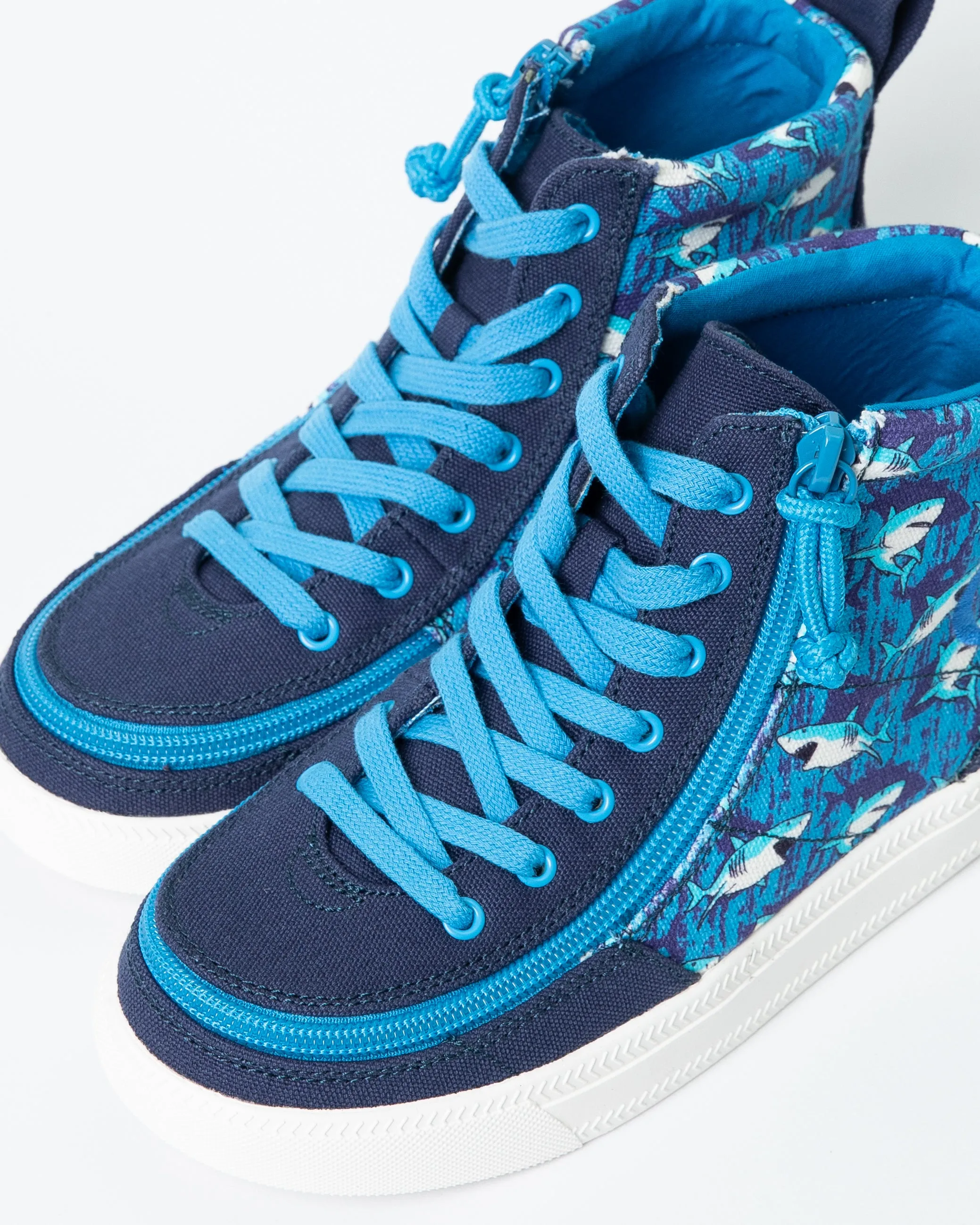 Classic High Top (Kids) - Blue Sharks