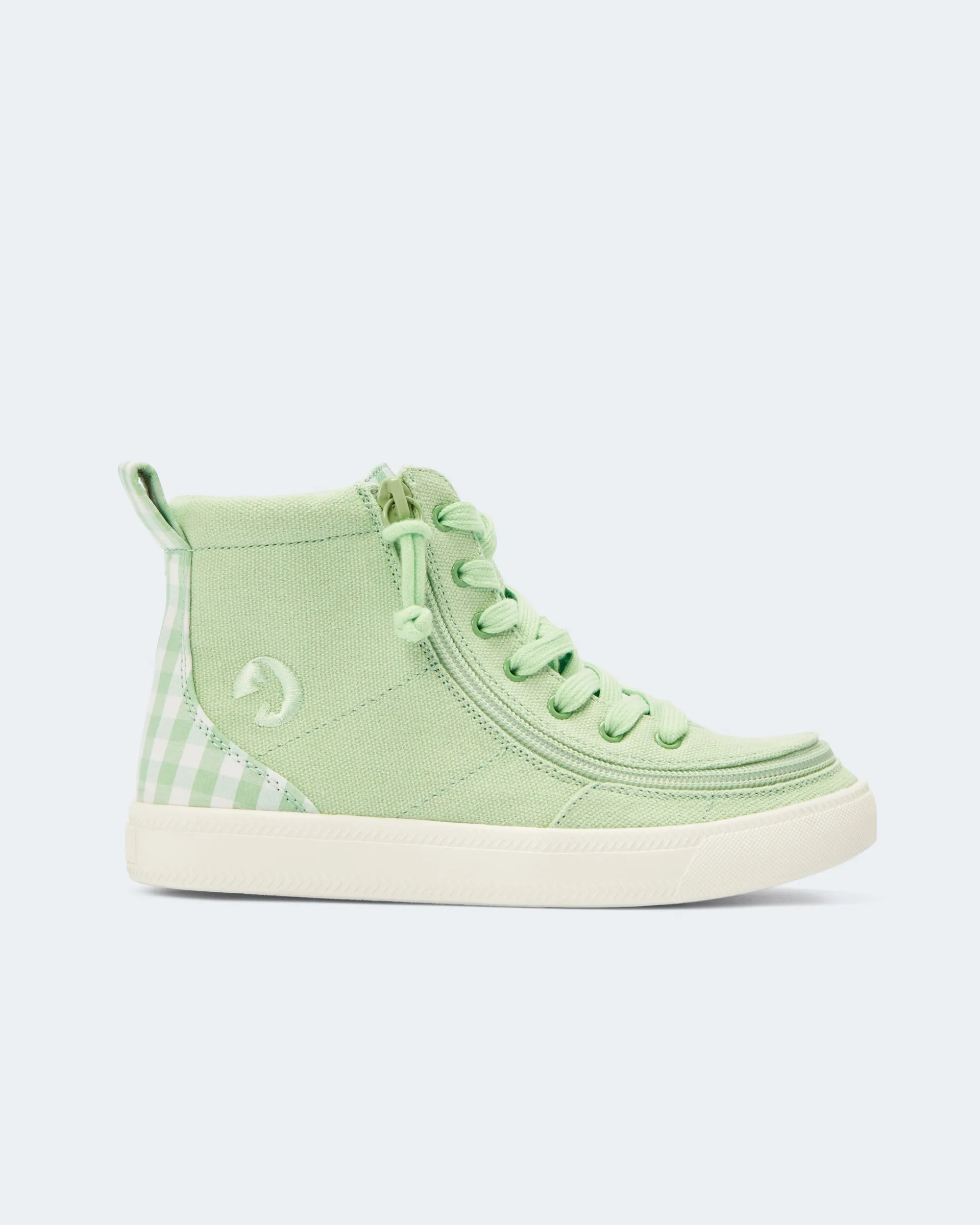 Classic High Top (Kids) - Green Gingham