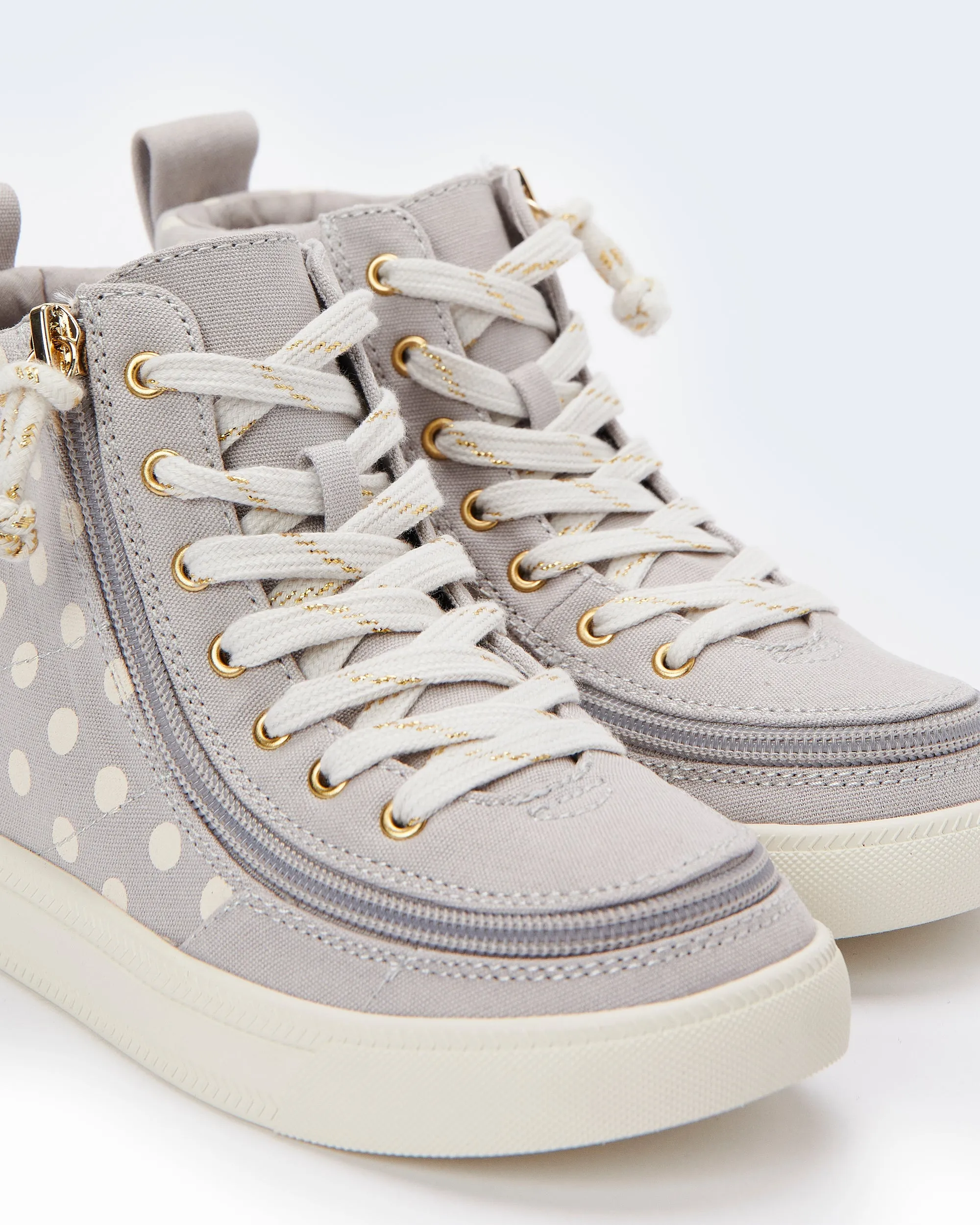 Classic High Top (Kids) - Grey Polka