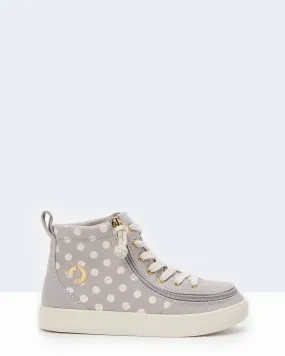 Classic High Top (Kids) - Grey Polka