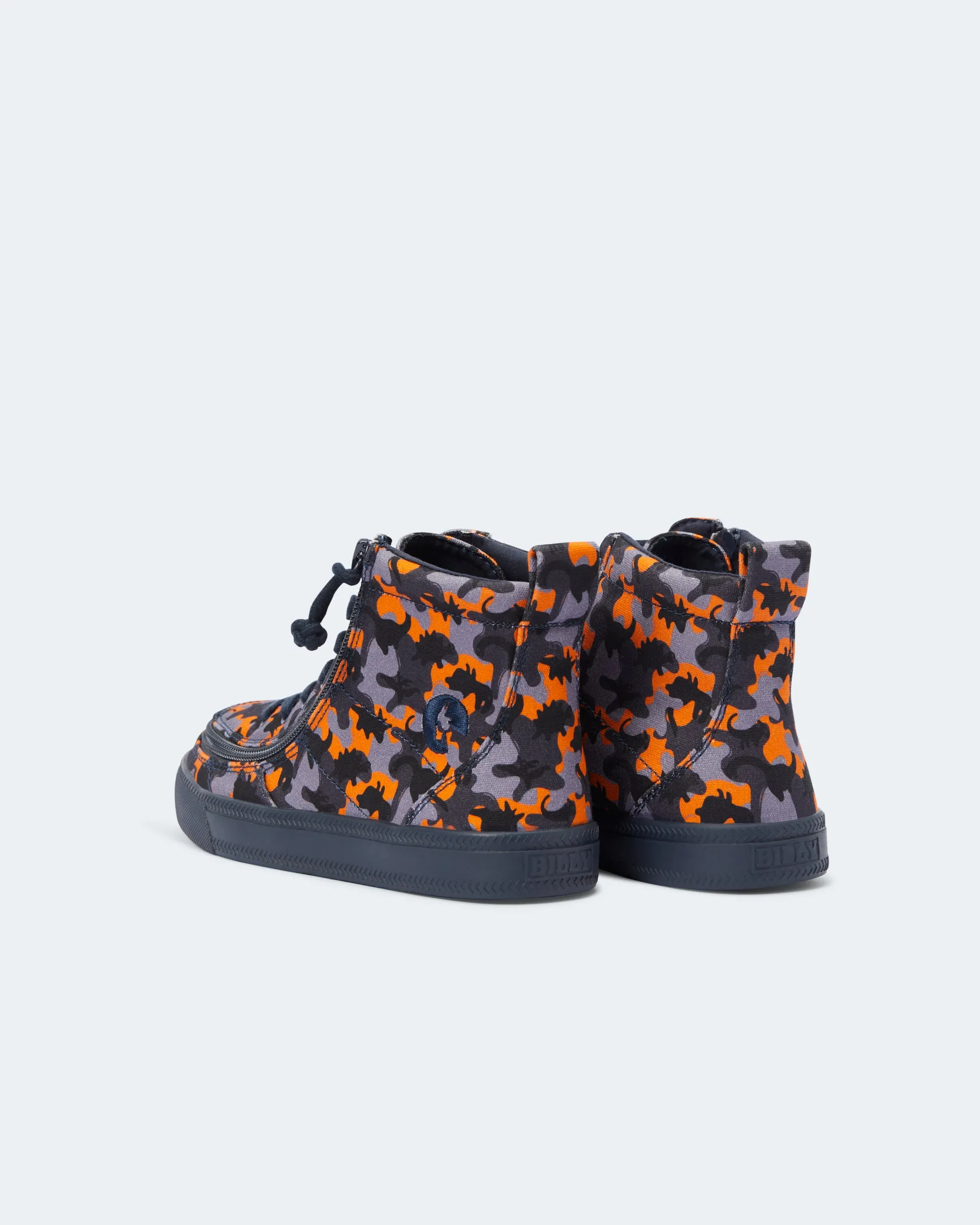 Classic High Top (Kids) - Orange Dino