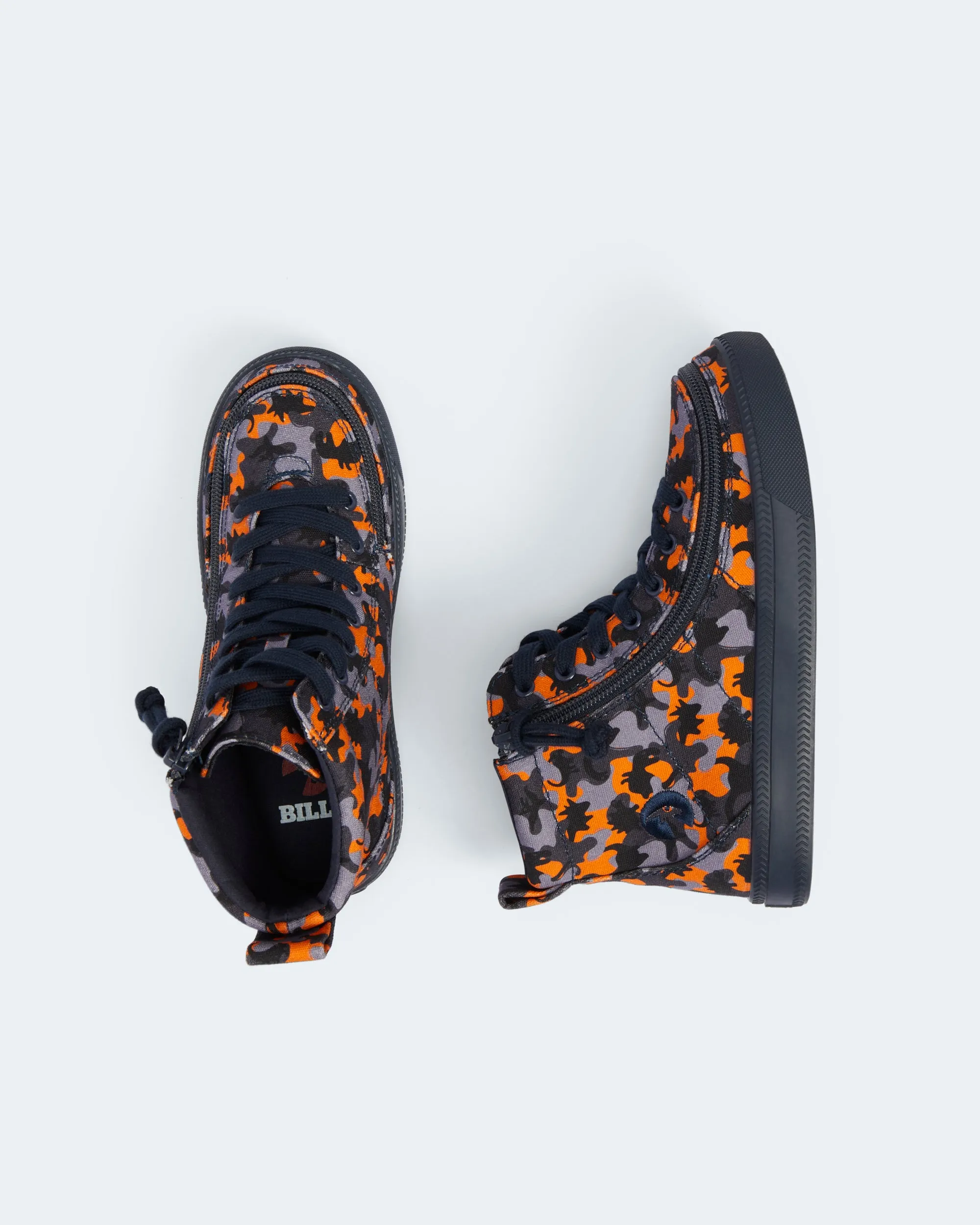 Classic High Top (Kids) - Orange Dino