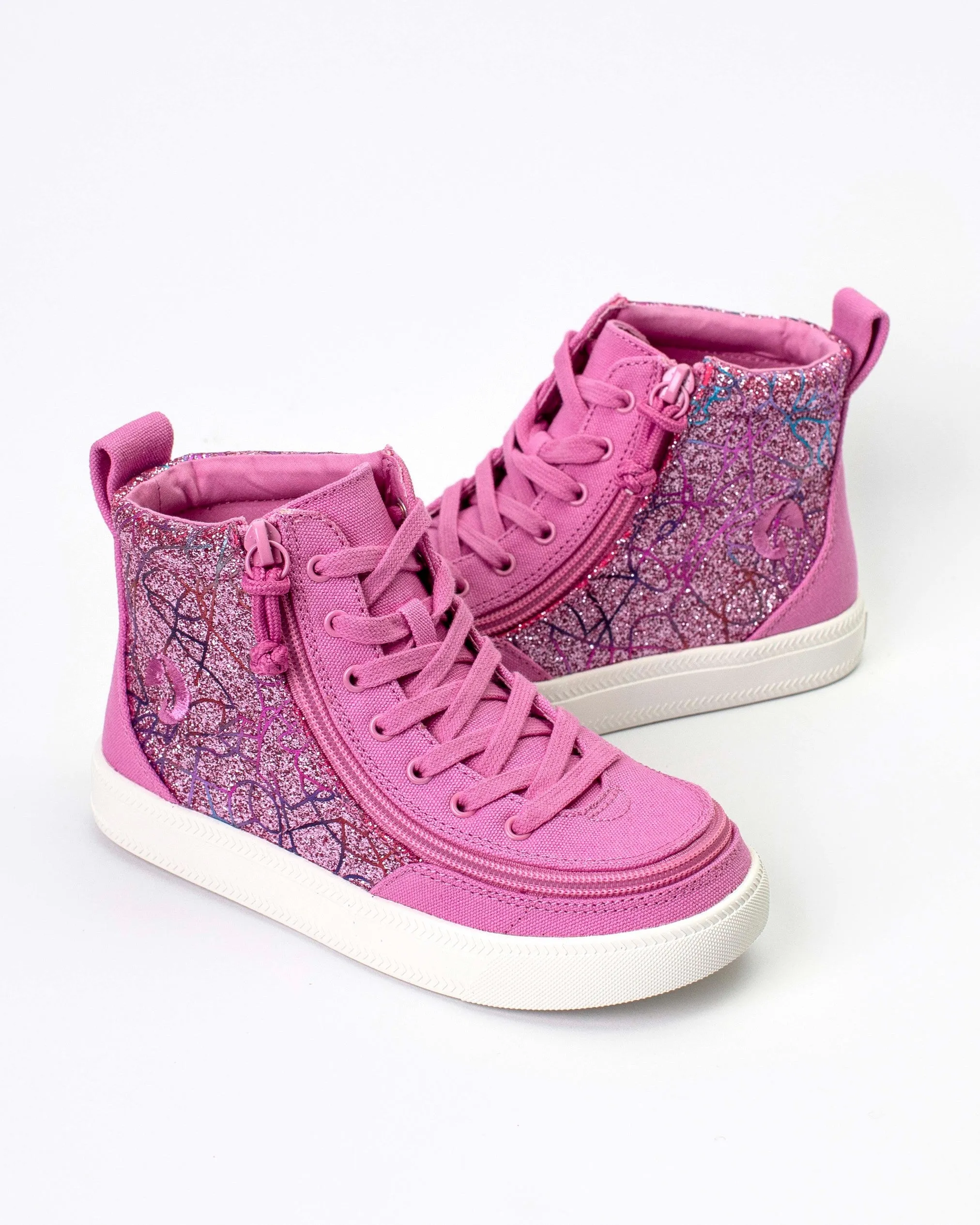 Classic High Top (Kids) - Pink Print