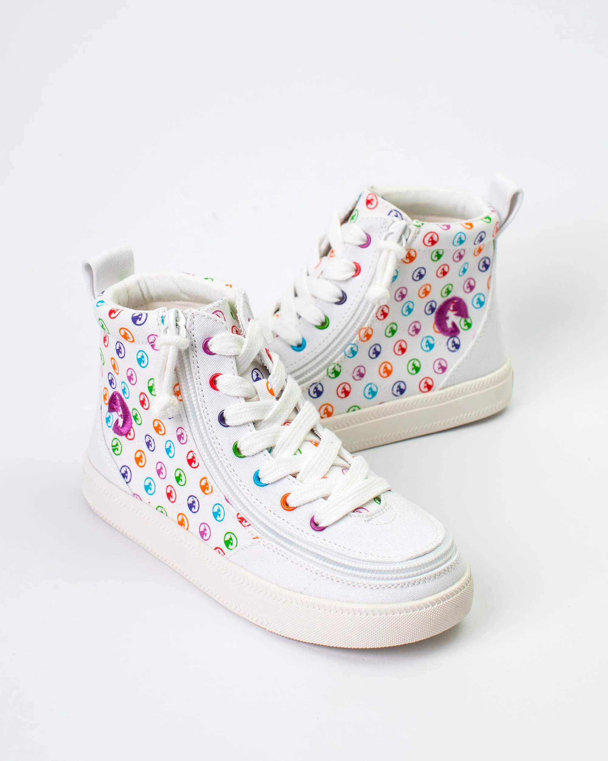 Classic High Top (Kids) - Rainbow Polka