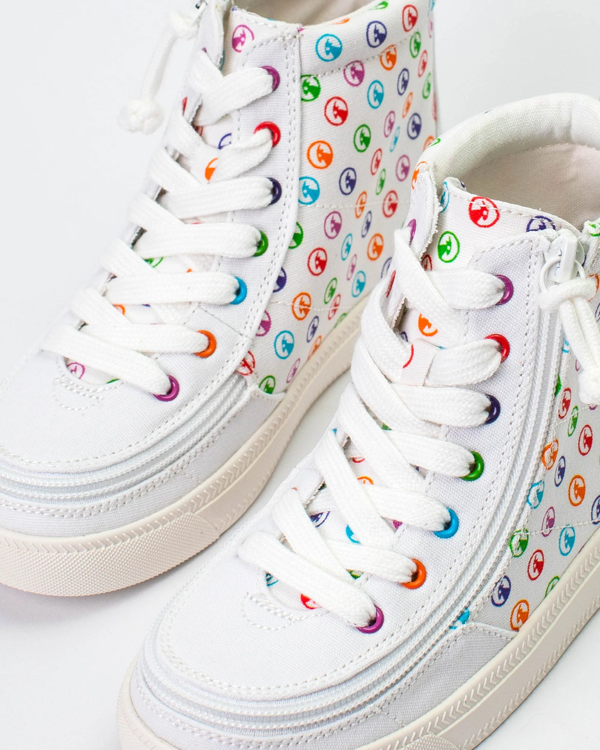 Classic High Top (Kids) - Rainbow Polka