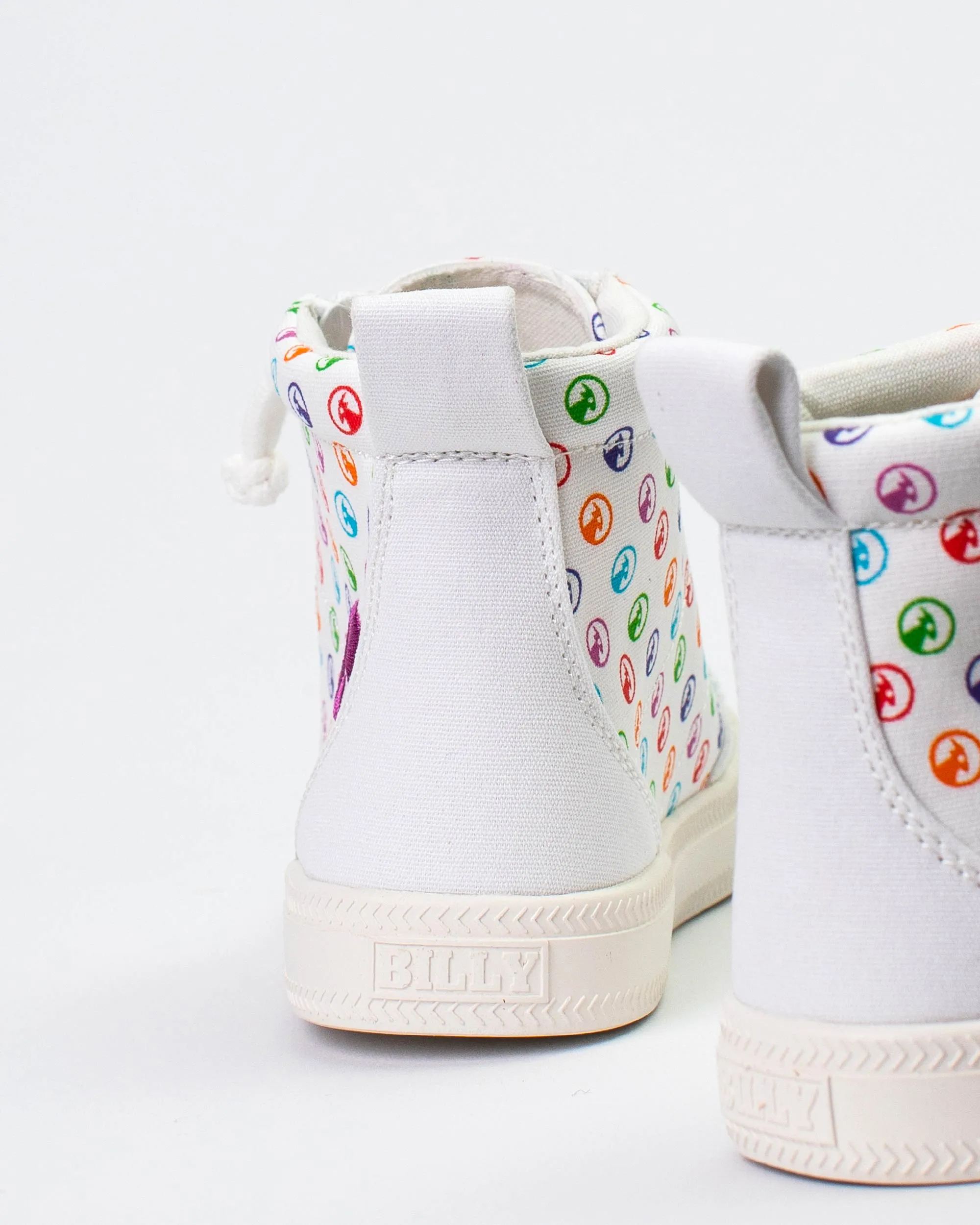 Classic High Top (Kids) - Rainbow Polka