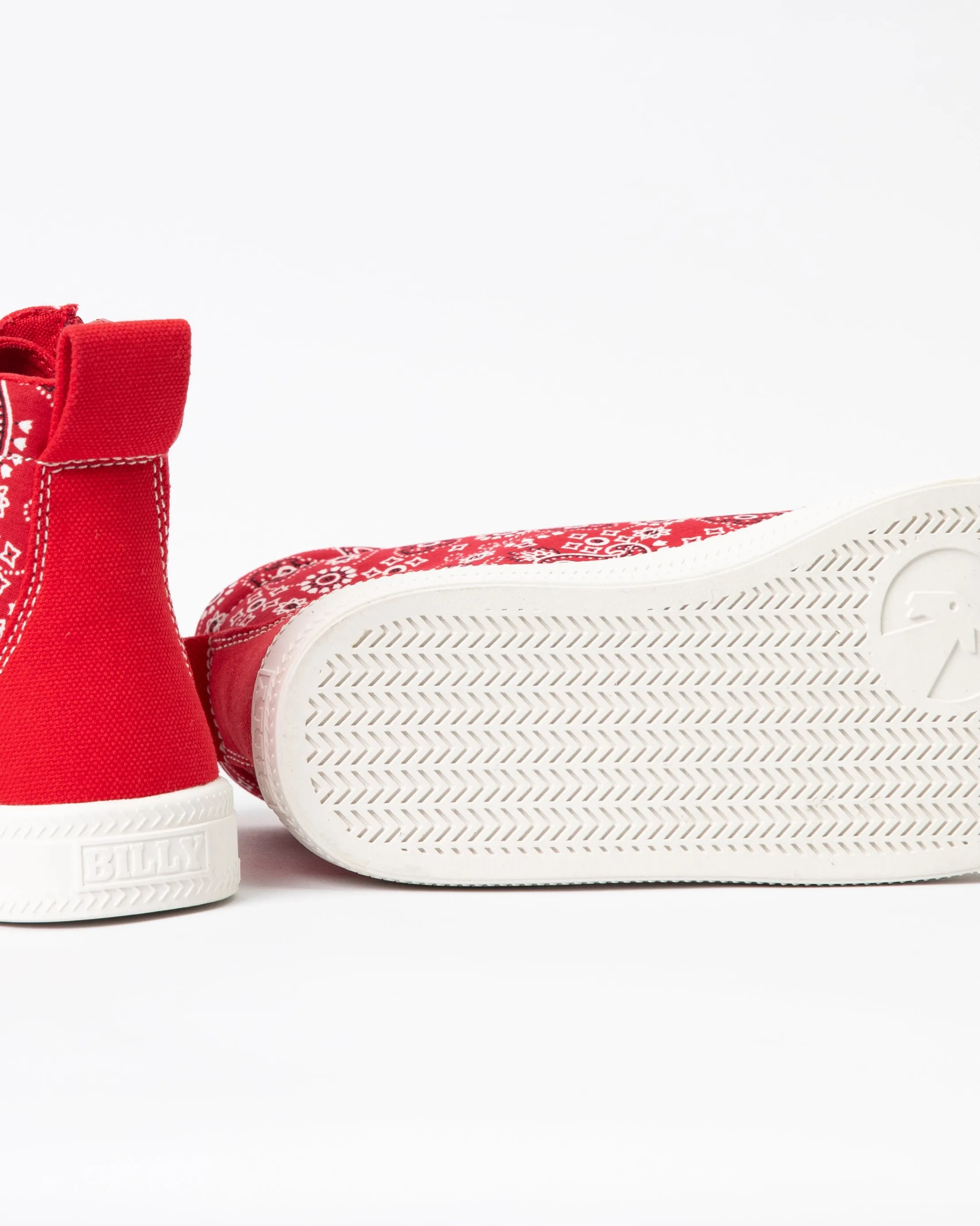 Classic High Top (Kids) - Red Paisley