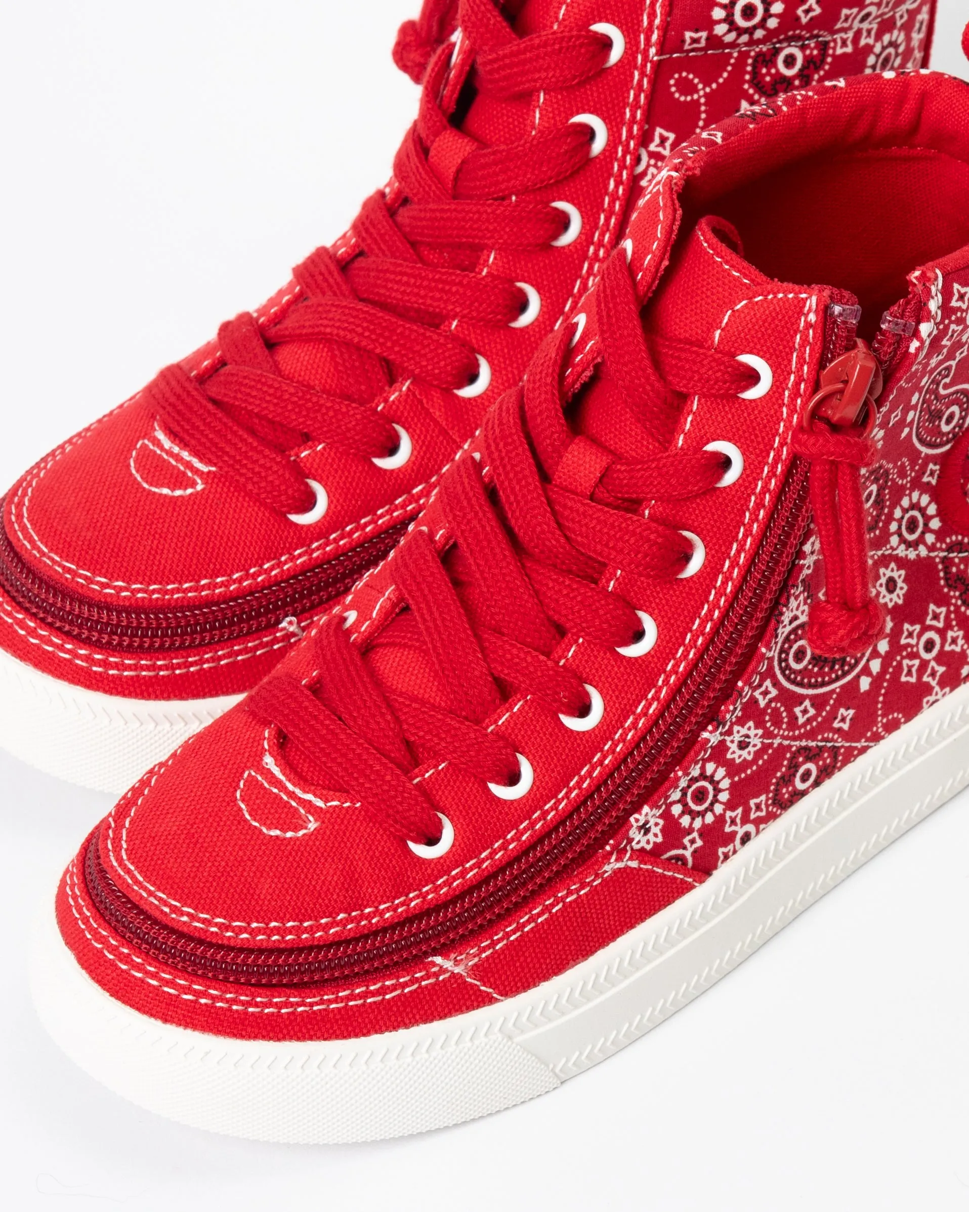 Classic High Top (Kids) - Red Paisley