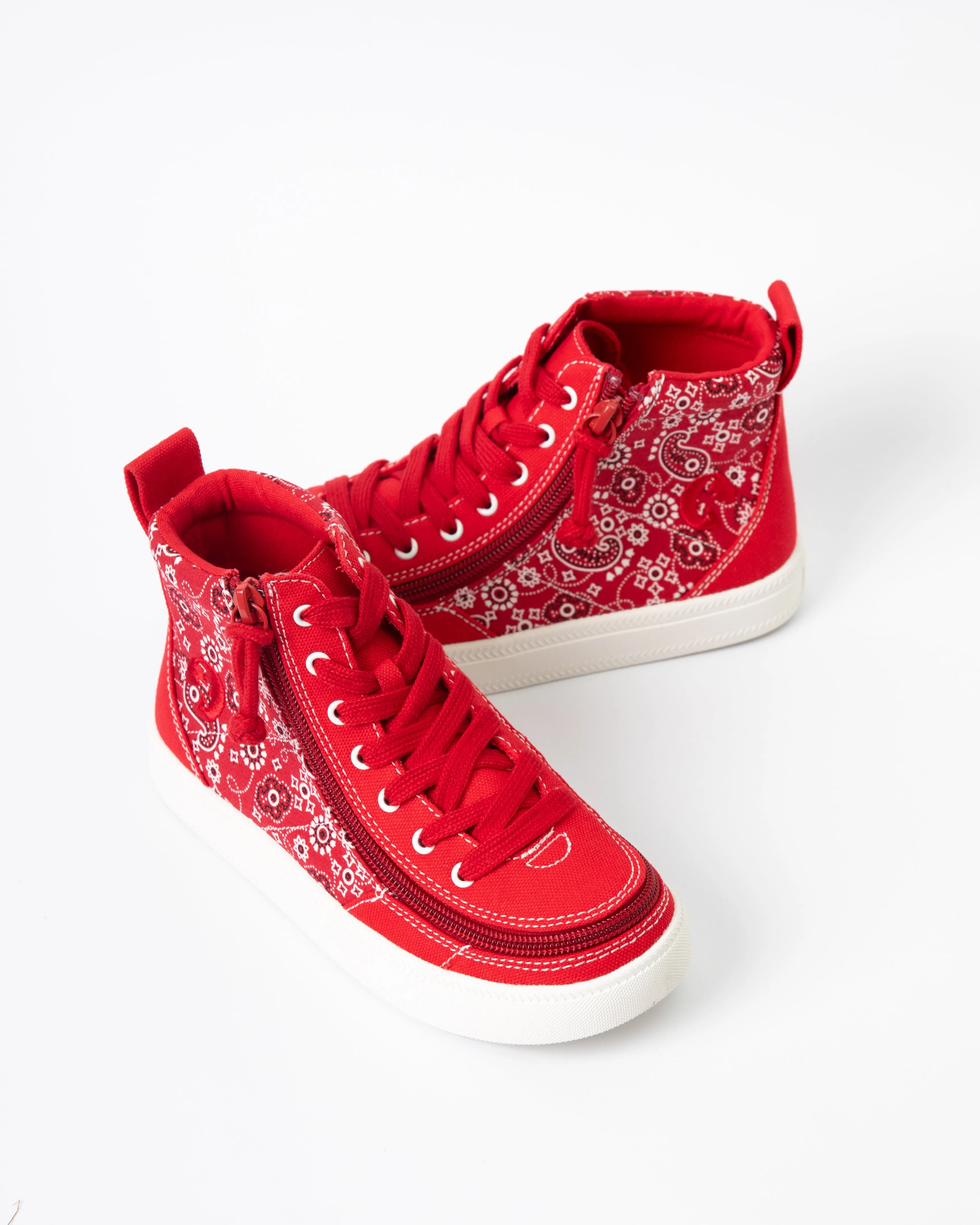 Classic High Top (Kids) - Red Paisley