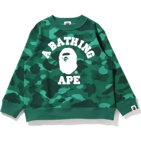 COLOR CAMO COLLEGE CREWNECK KIDS