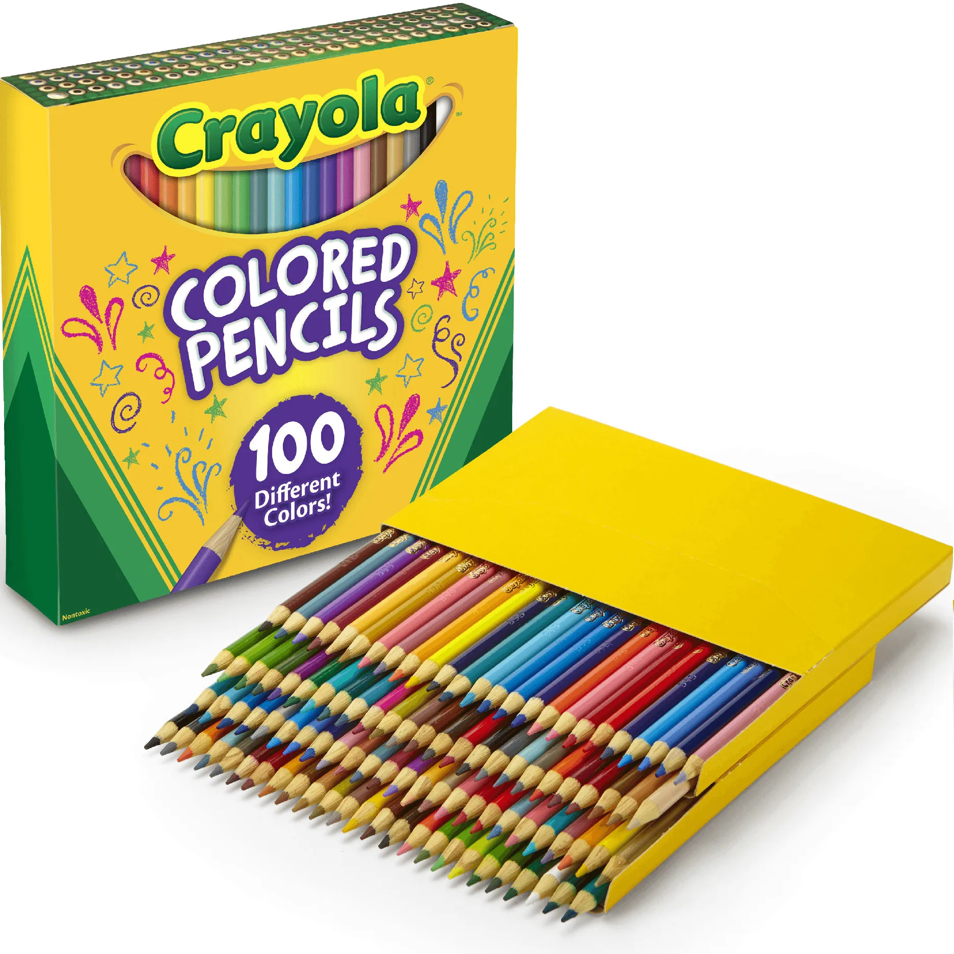 Pack of 100 Assorted Crayola Coloured Pencils