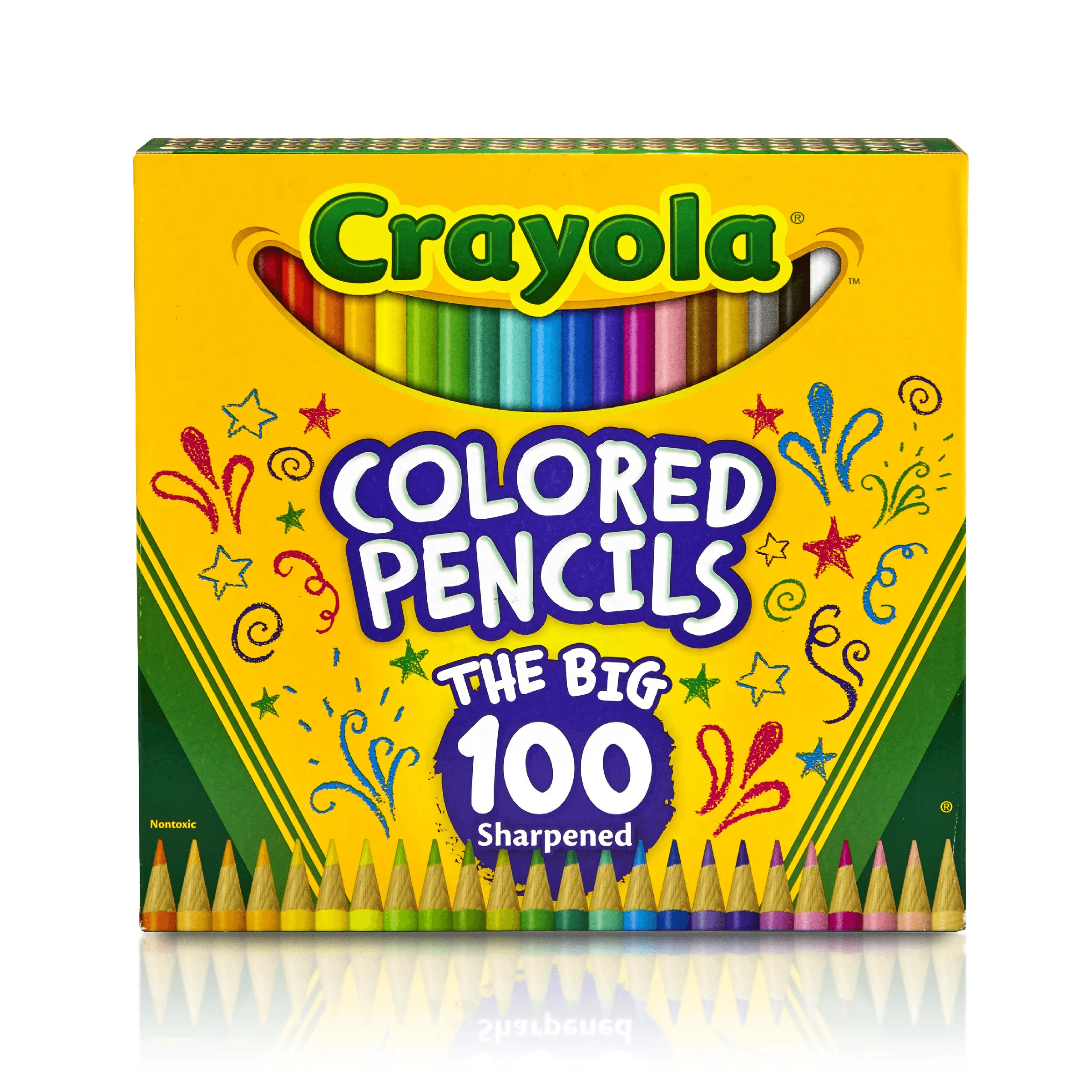 Pack of 100 Assorted Crayola Coloured Pencils