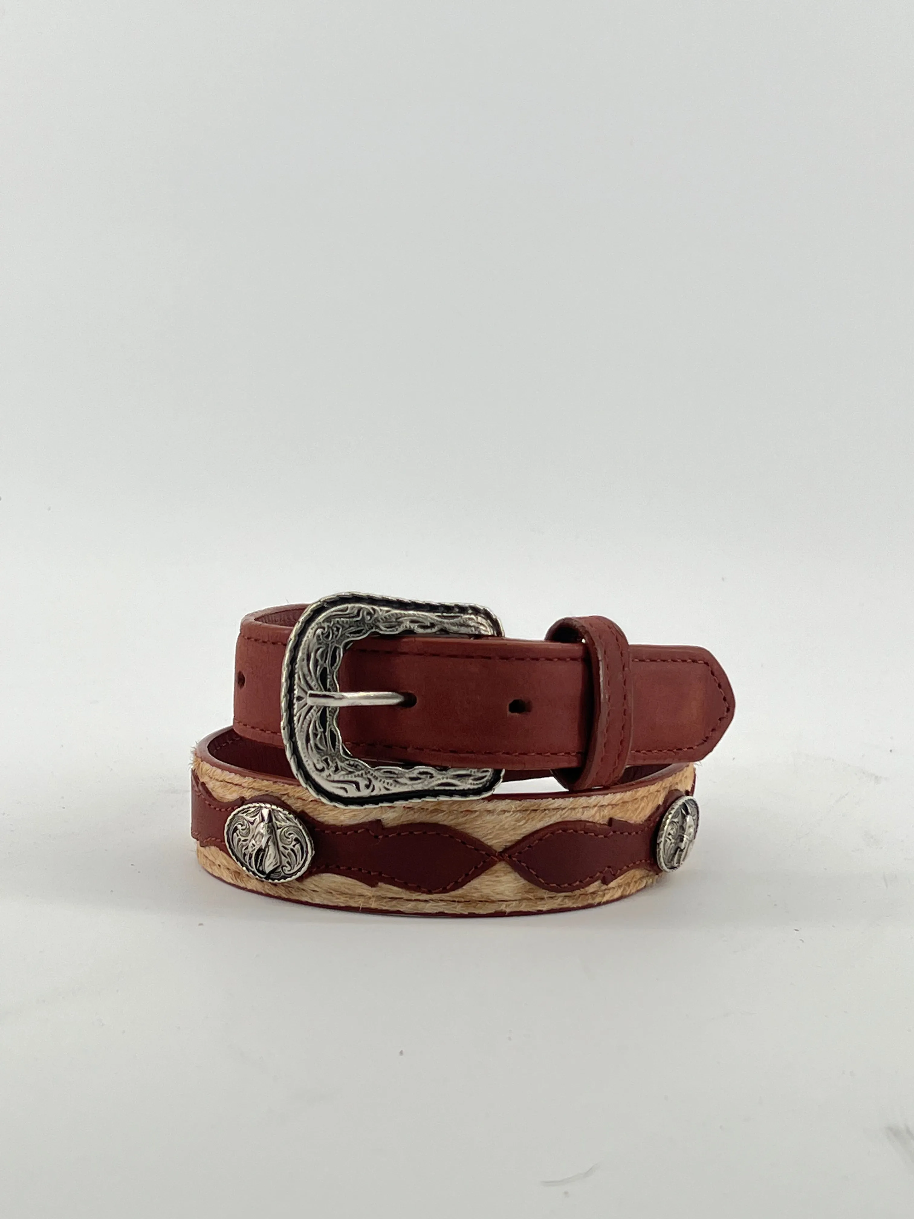 Cowhide Horse Kids Belt