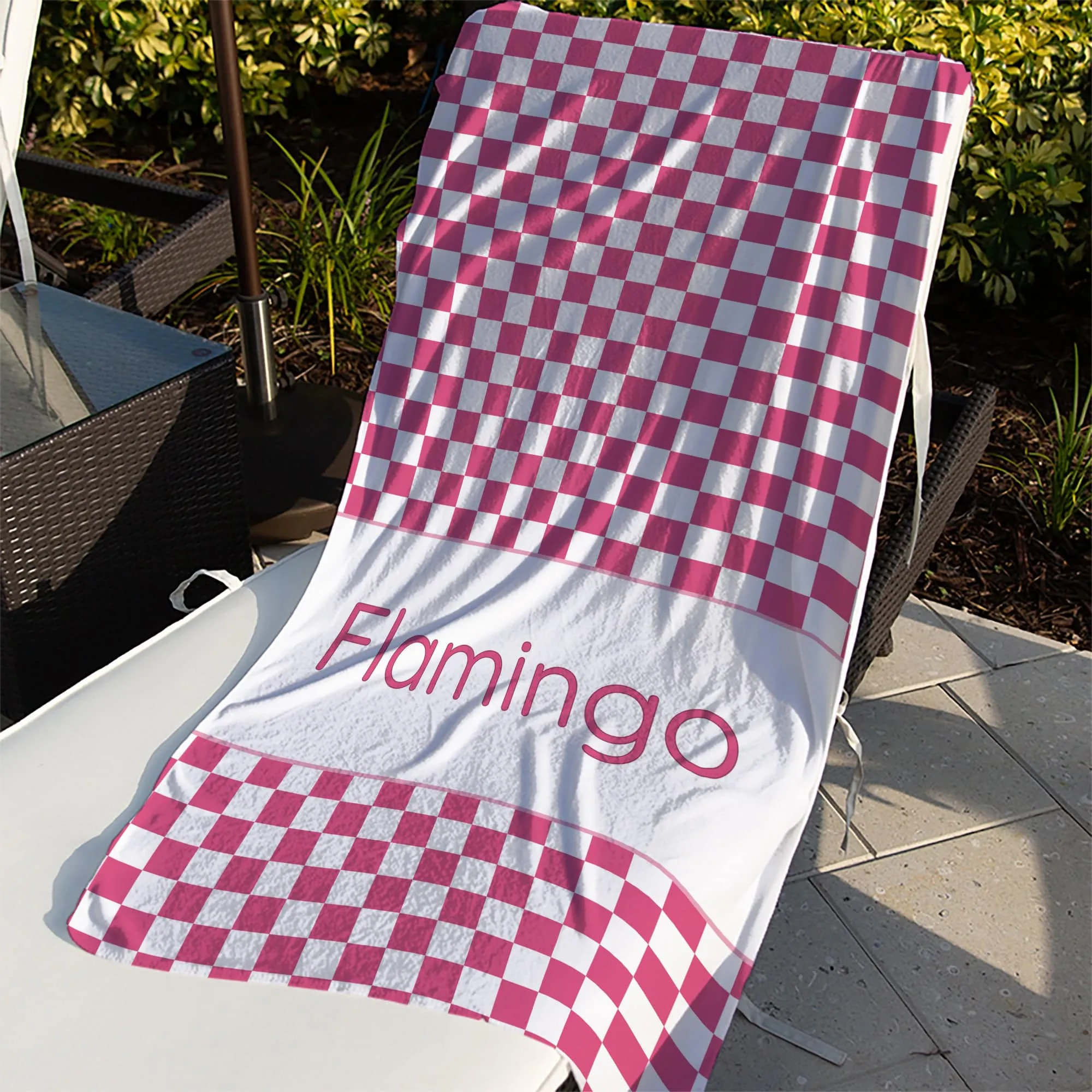 Custom Checker Beach Towels - Pre-Order Available