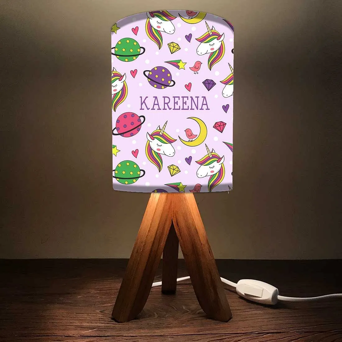 Custom Table Lamp For Kids - Space Unicorn