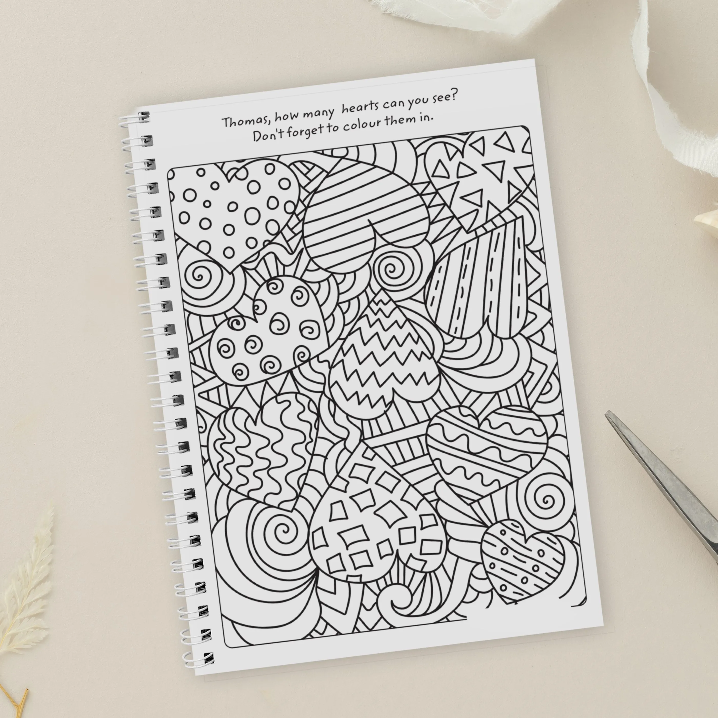 Personalized Wedding A5 Activity Notebook