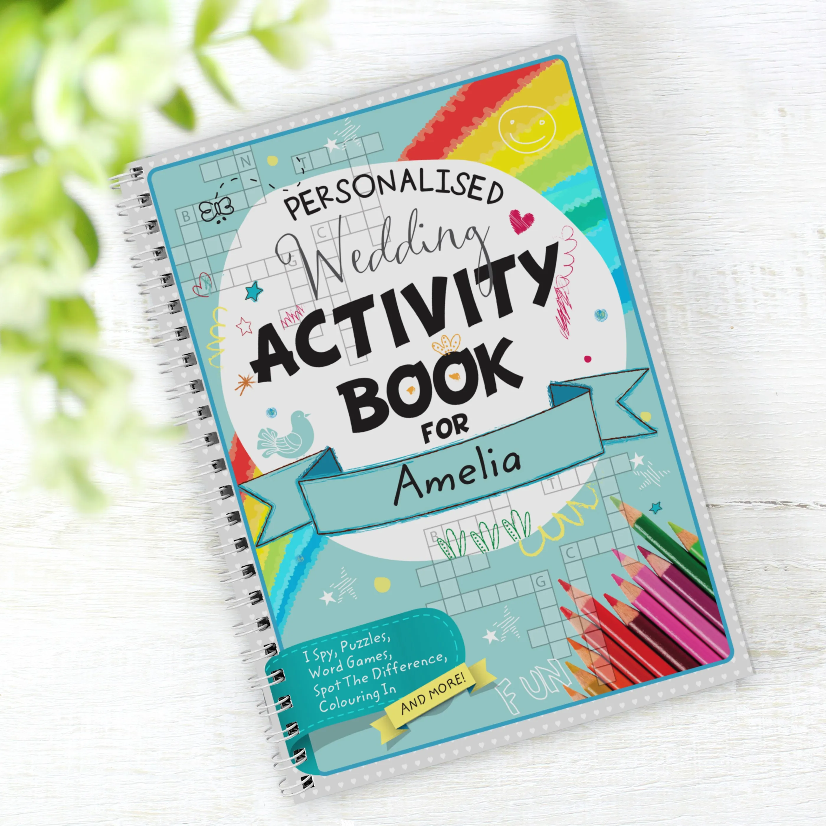 Personalized Wedding A5 Activity Notebook