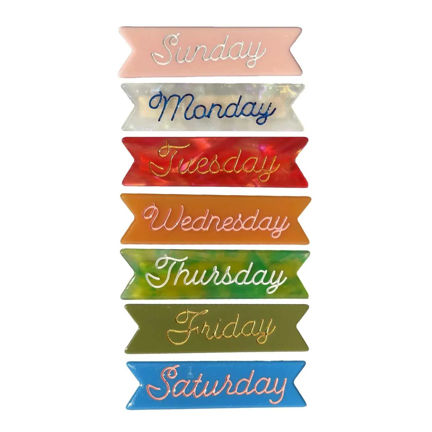 DAYS OF THE WEEK HAIR CLIPS FOR KIDS - EUGENIA KIDS