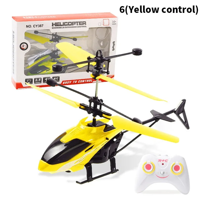 Suspension RC Helicopter: Drop-resistant Induction Aircraft