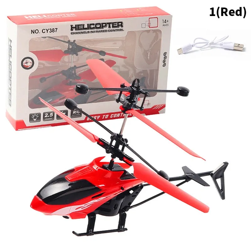 Suspension RC Helicopter: Drop-resistant Induction Aircraft