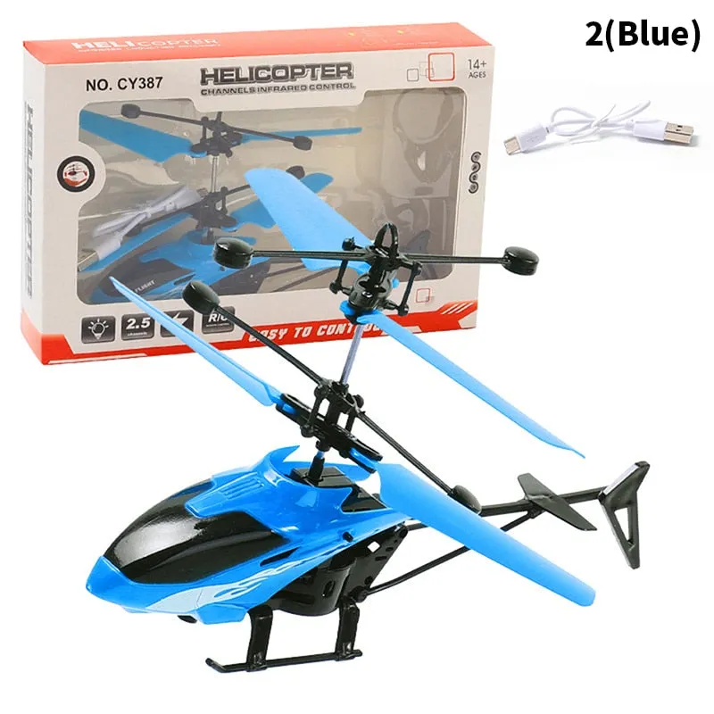 Suspension RC Helicopter: Drop-resistant Induction Aircraft