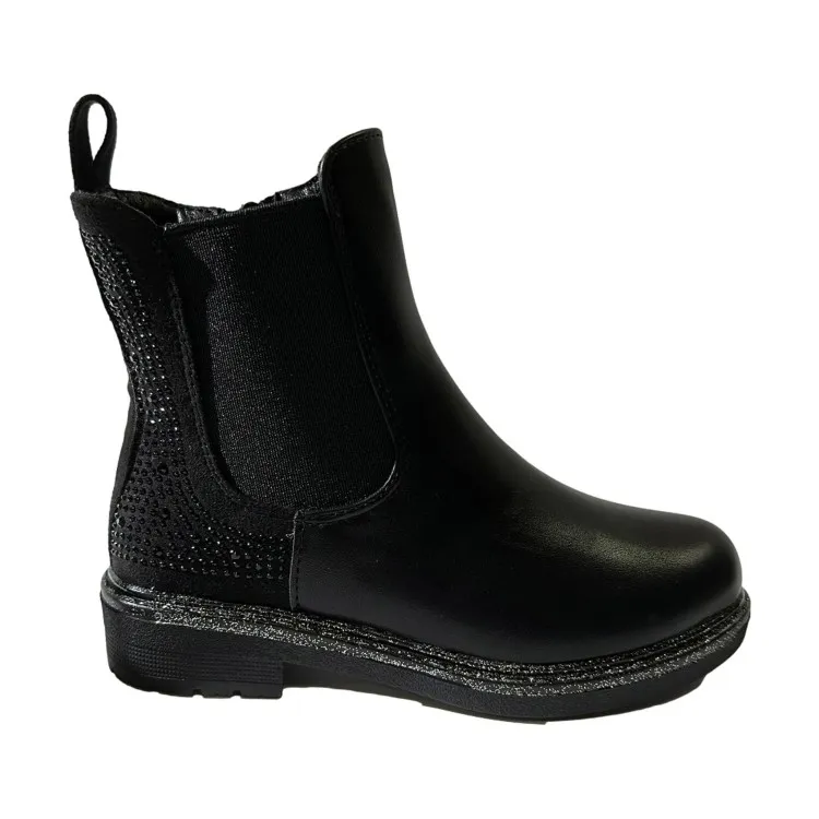 Black Energy Kids 602 Zip-up Boots for Girls