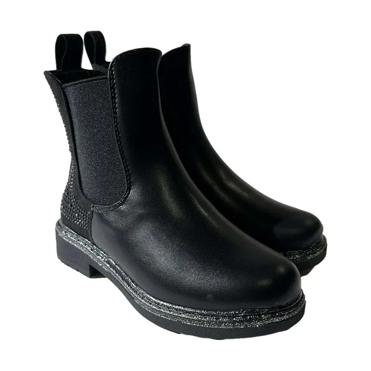 Black Energy Kids 602 Zip-up Boots for Girls