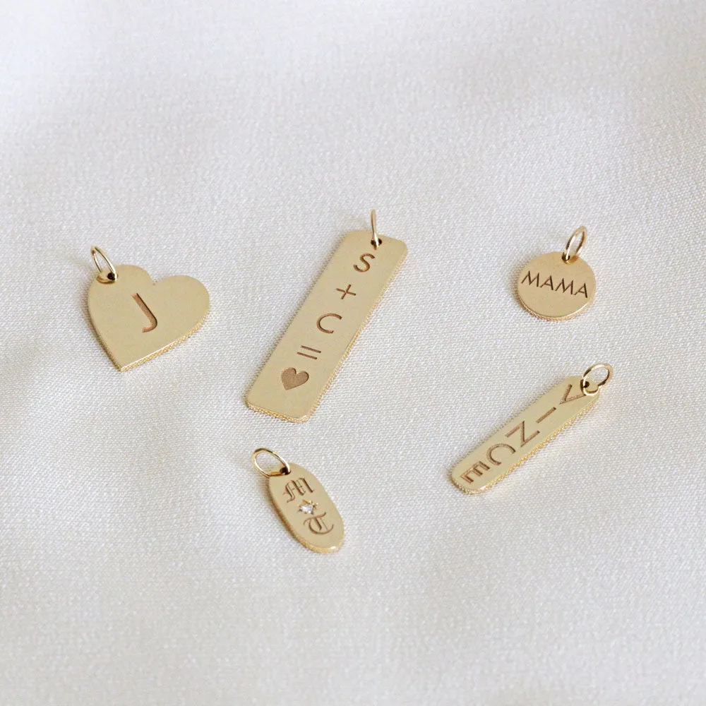 Engravable ID Charm Oval