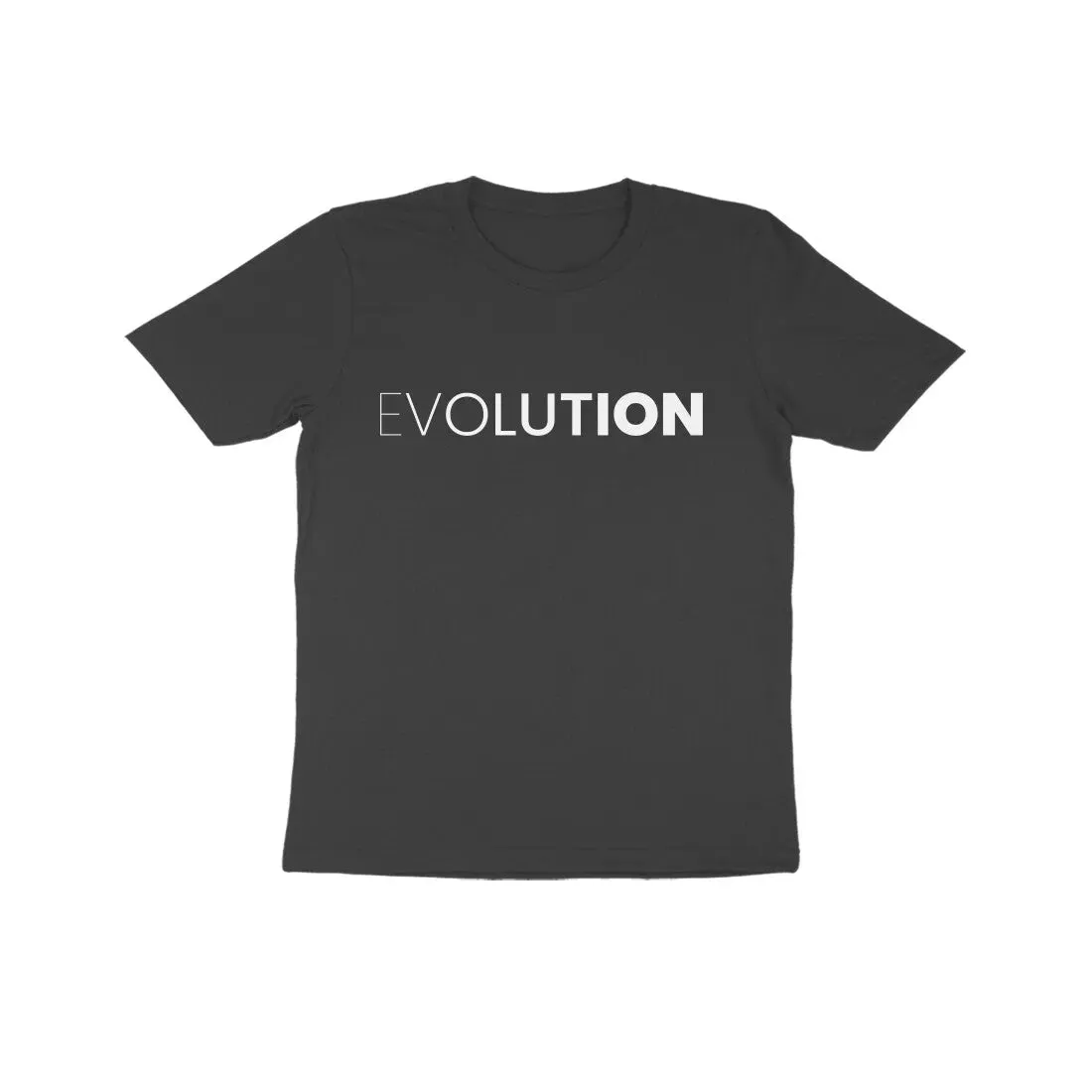 Evolution Typographic Print Cotton T-shirt Kids