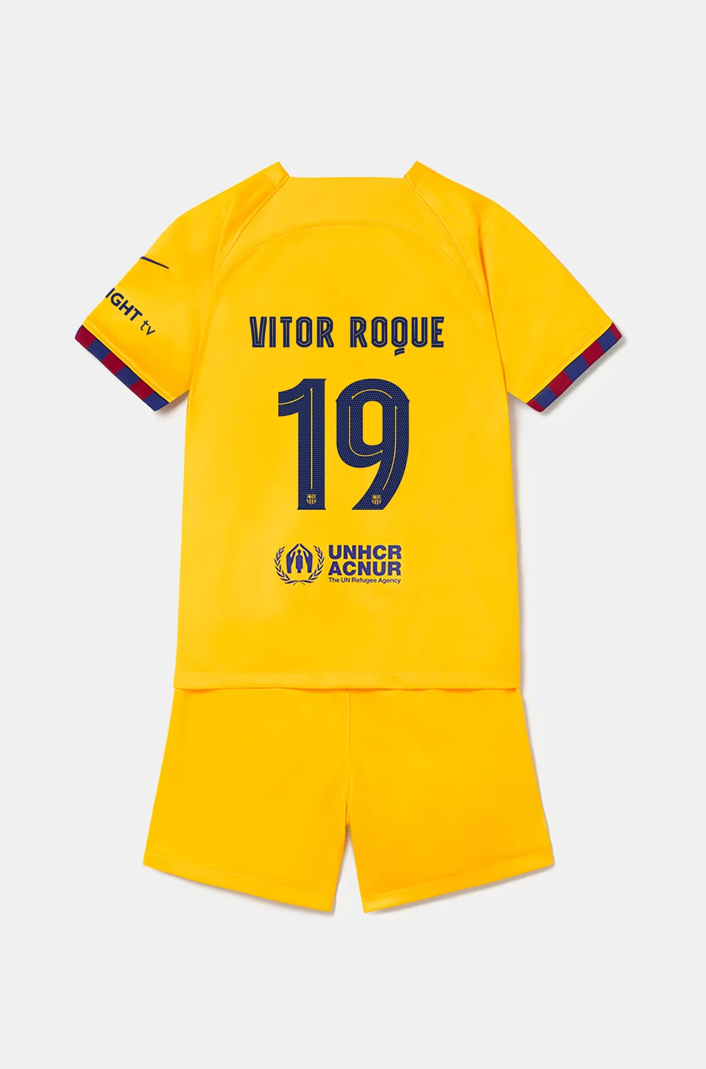 FC Barcelona Little Kids' 22/23 Fourth Kit - VITOR ROQUE