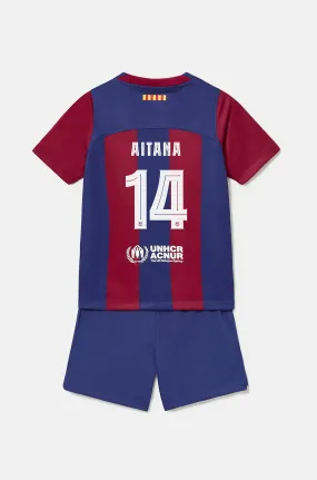 FC Barcelona home Kit 23/24 Younger Kids AITANA