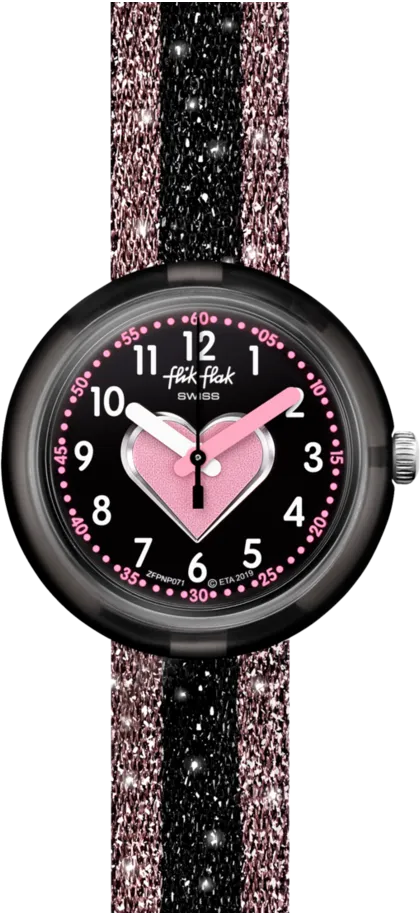 Heart-Shaped Flik Flak Watch