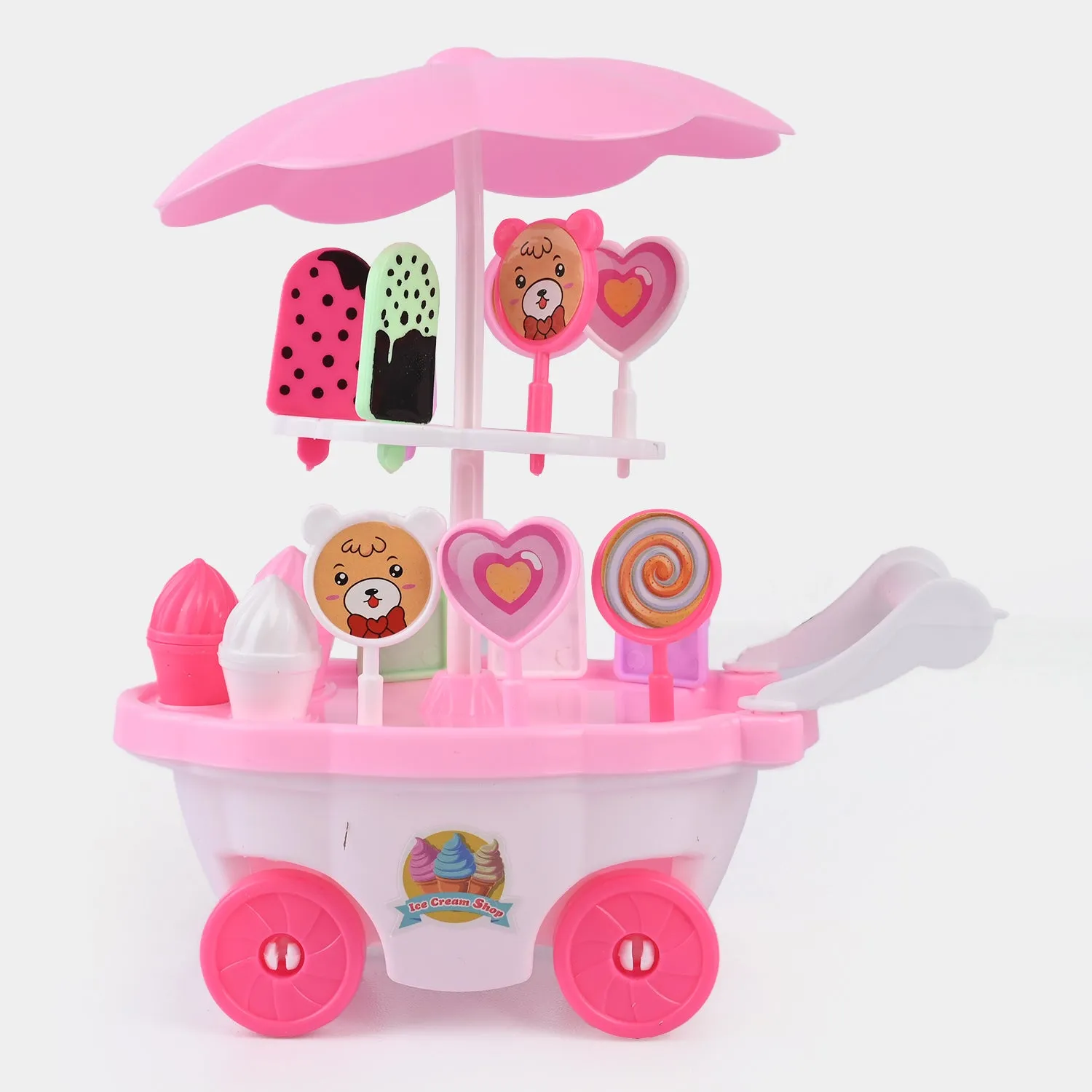 Playful Toy Set: Funny Pony Ice Cream Car with Light & Sound Effects