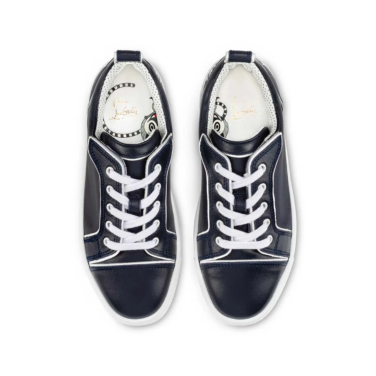 Funnyto Low-top sneakers - Calf leather - Navy - Kids