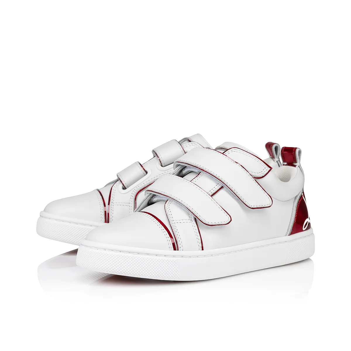 Funnyto Scratch Sneakers - Calf leather and patent calf leather Psychic - Bianco - Kids