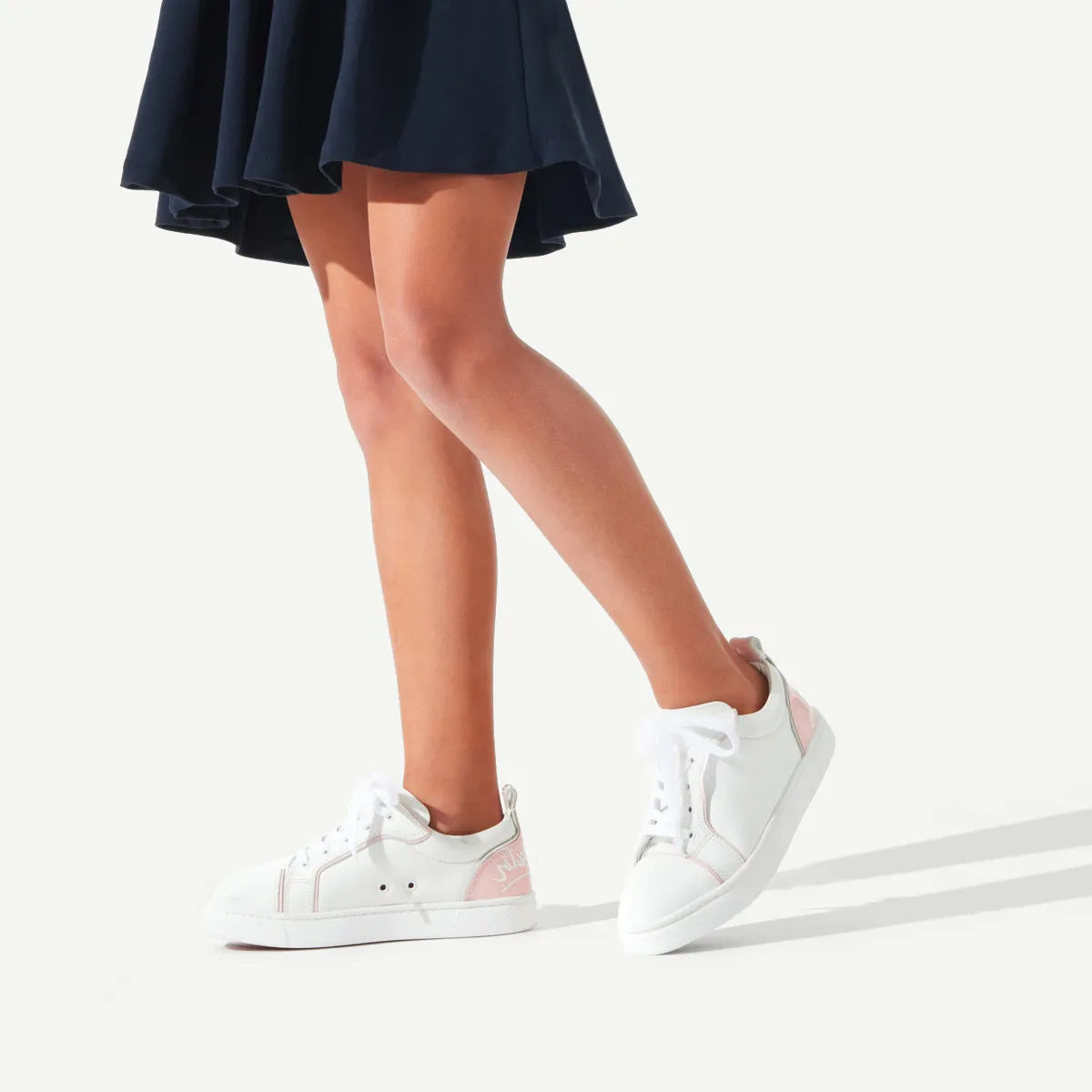 Funnyto Sneakers - Calf leather and patent calf leather - Rosy - Kids