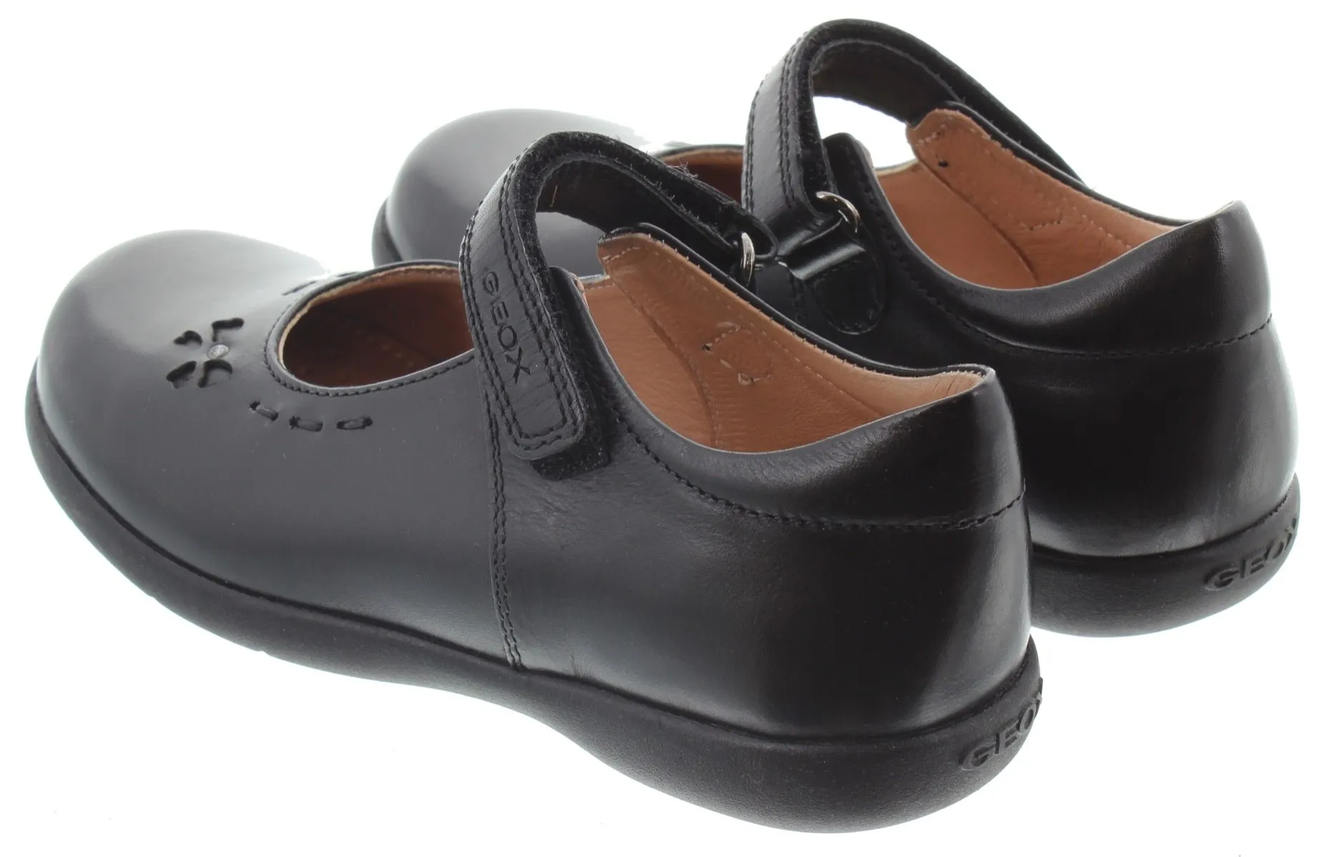 GEOX Kids Naimara Velcro Bar Shoe in Black