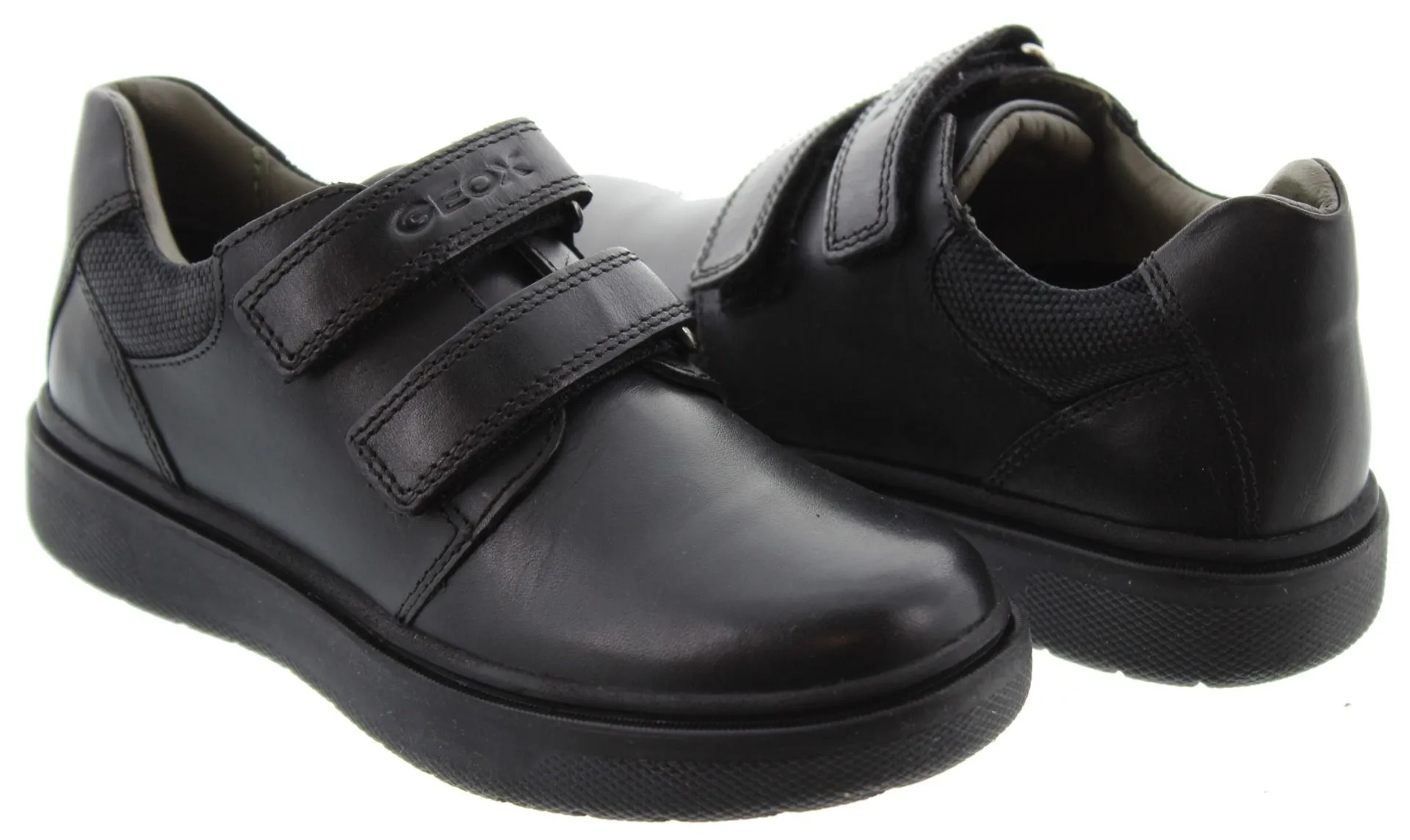 GEOX Kids Riddock 2 Strap Velcro Shoe In Black