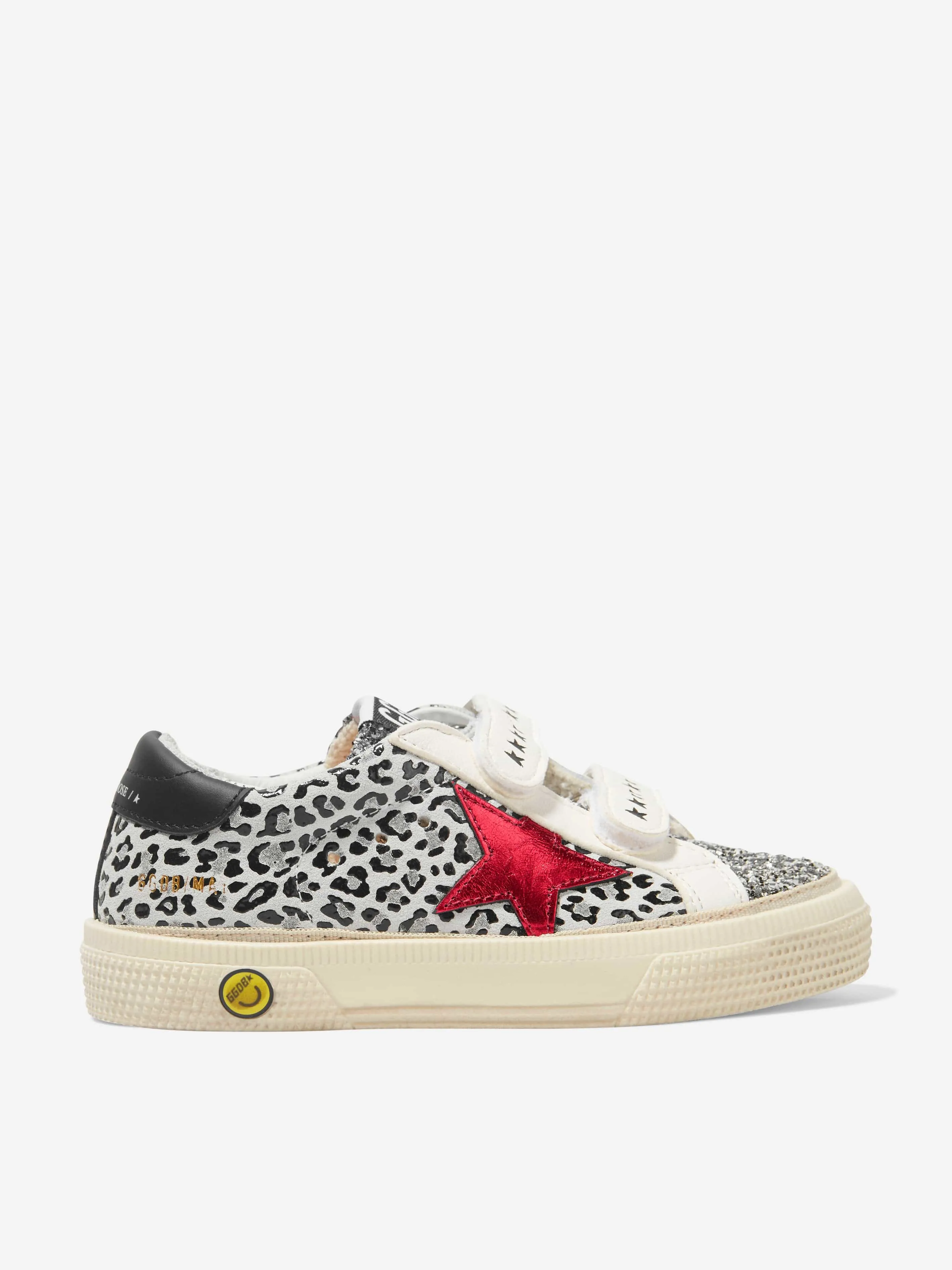 Golden Goose Kids - Kids May Leather Leopard Print Trainers | Childsplay Clothing