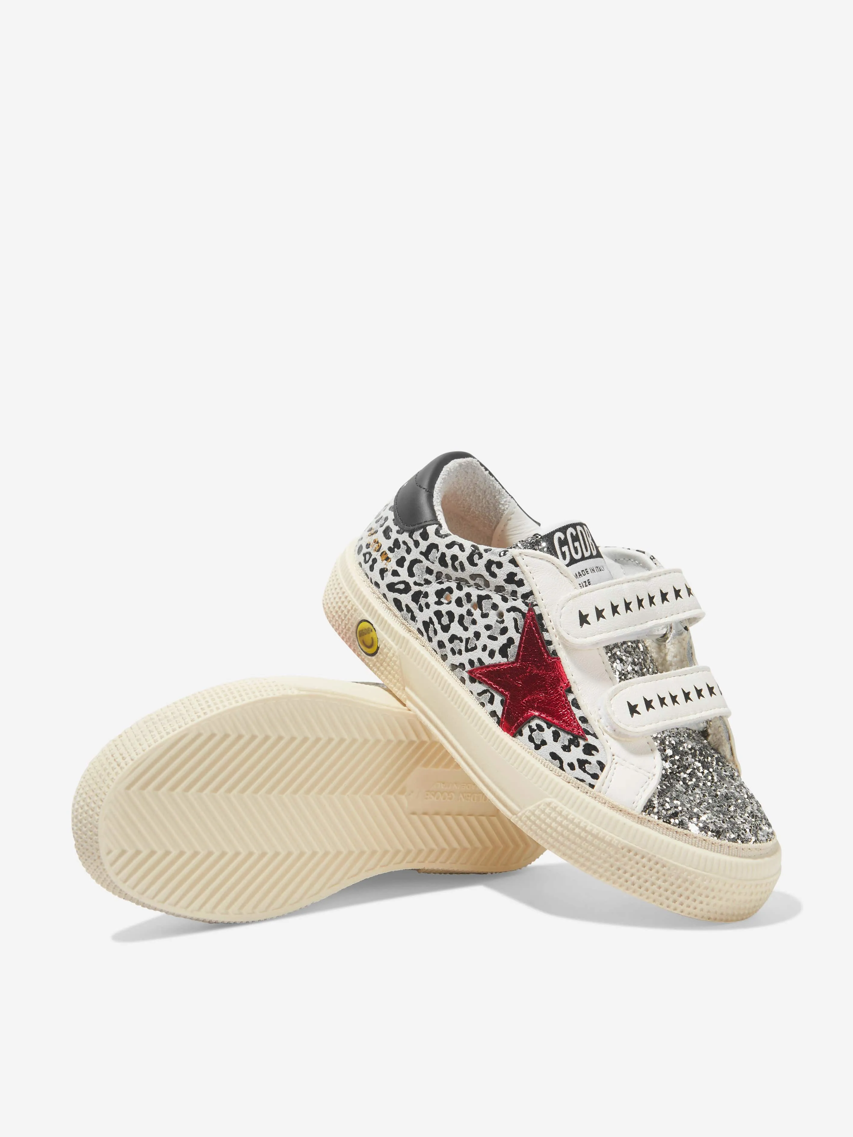 Golden Goose Kids - Kids May Leather Leopard Print Trainers | Childsplay Clothing