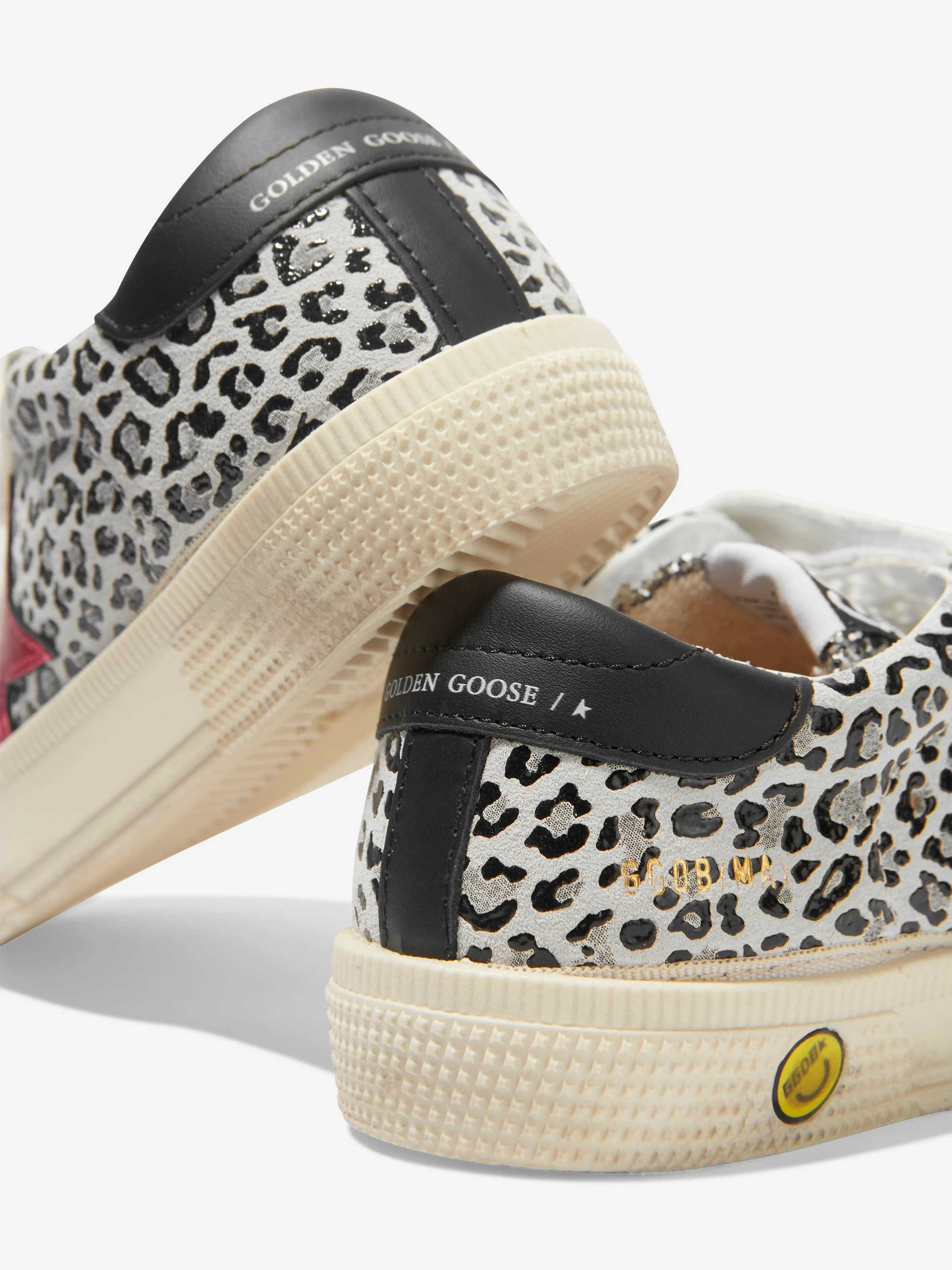 Golden Goose Kids - Kids May Leather Leopard Print Trainers | Childsplay Clothing