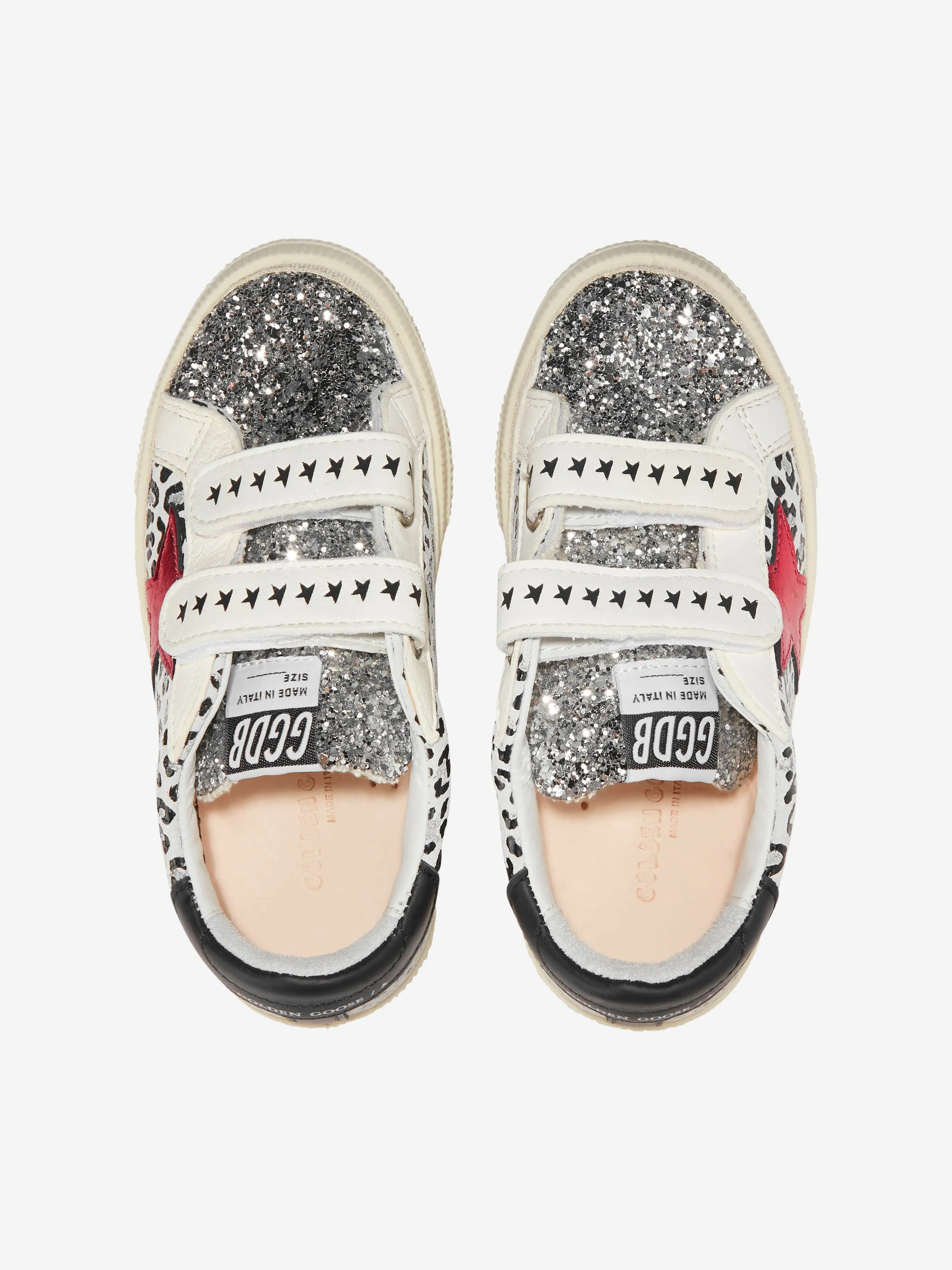 Golden Goose Kids - Kids May Leather Leopard Print Trainers | Childsplay Clothing