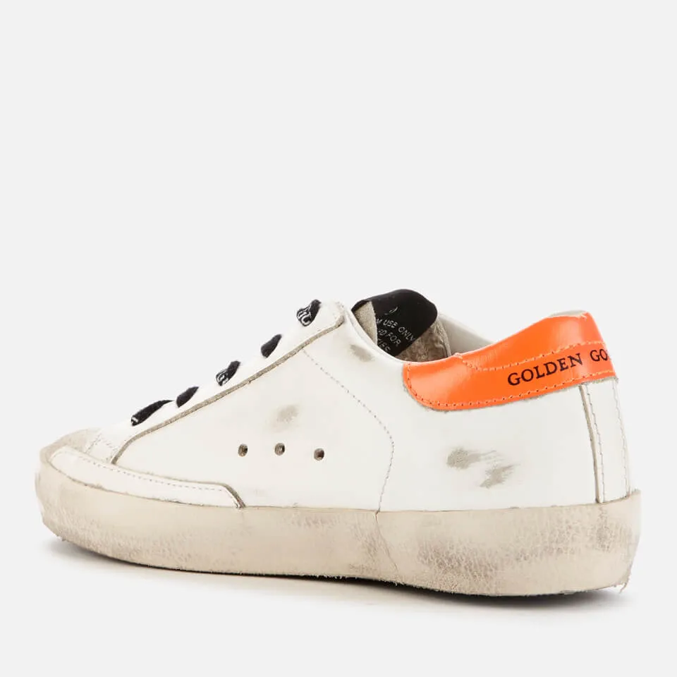 Golden Goose Kids' Superstar Trainers - White/Army Green/Orange - UK 10 Kids | Coggles