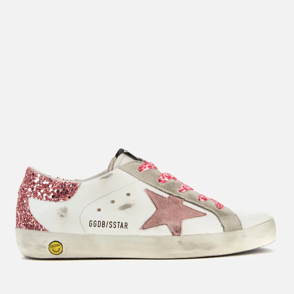 Golden Goose Kids' Superstar Trainers - White/Pink - UK 13 Kids | Coggles