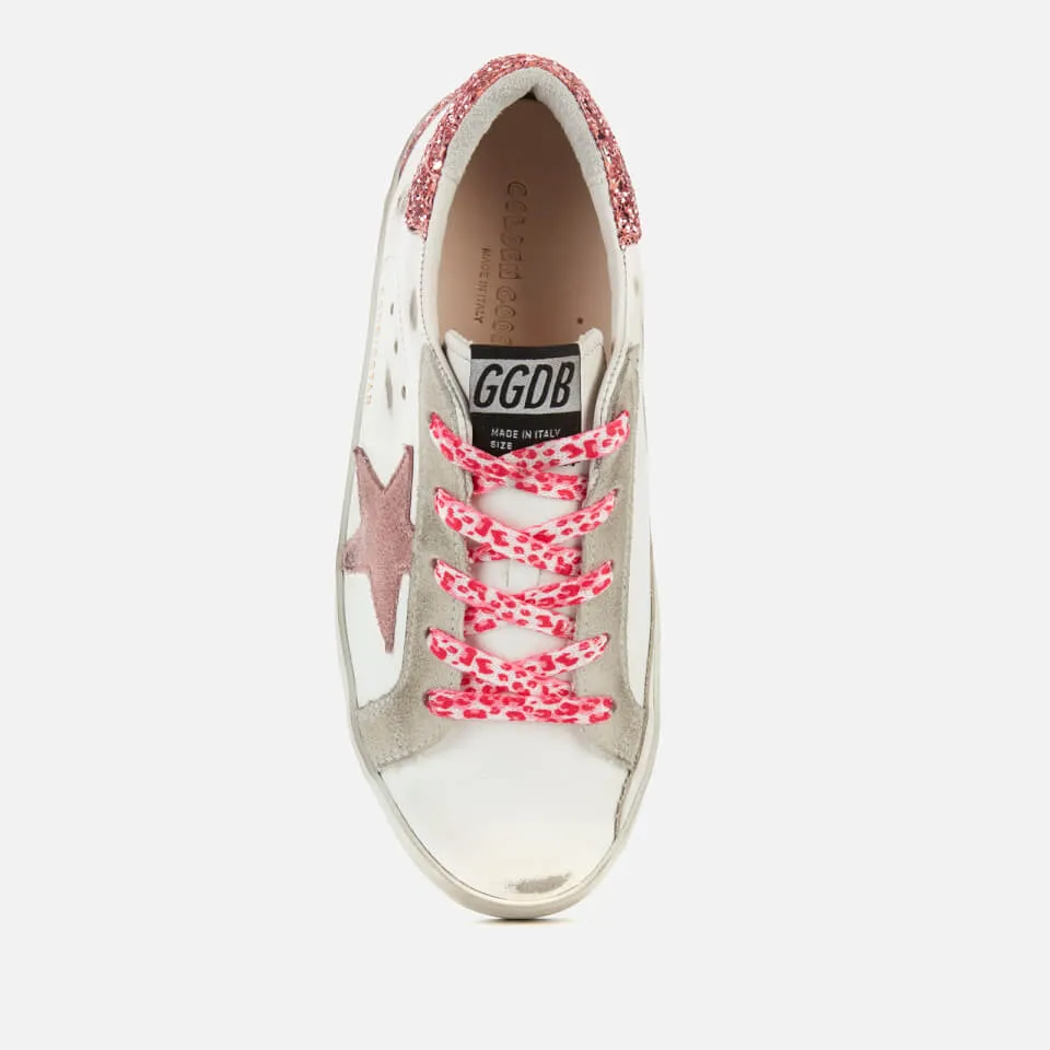 Golden Goose Kids' Superstar Trainers - White/Pink - UK 13 Kids | Coggles