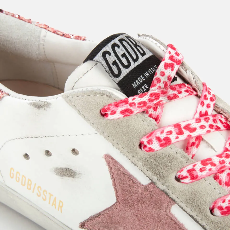 Golden Goose Kids' Superstar Trainers - White/Pink - UK 13 Kids | Coggles