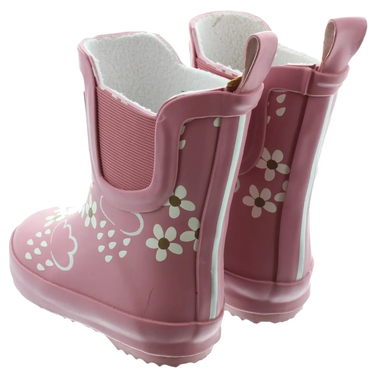 Grass And Air Kids GA312 Flower Wellys In Pink