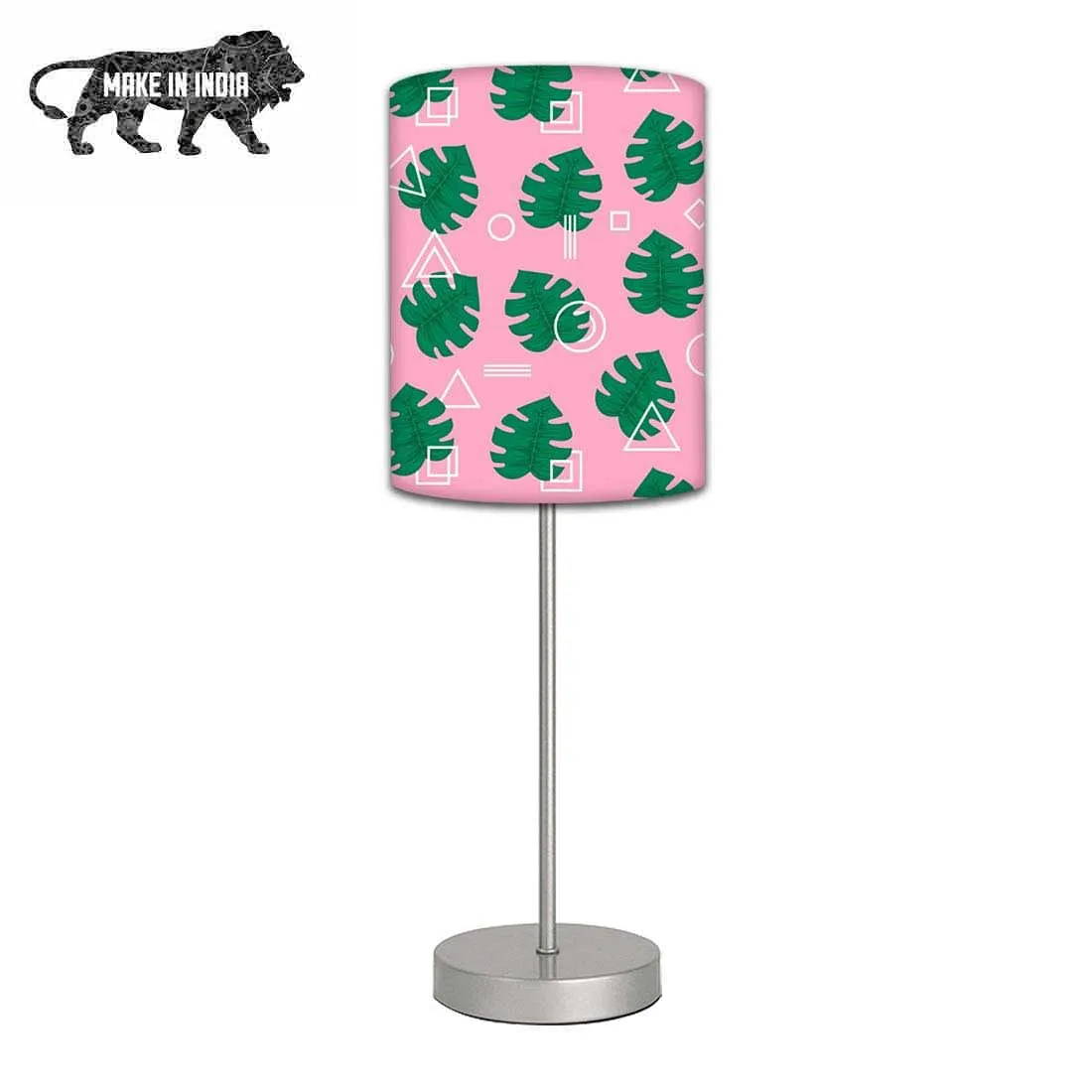 Green Monstera Hipster Pink Table Lamps for Kids