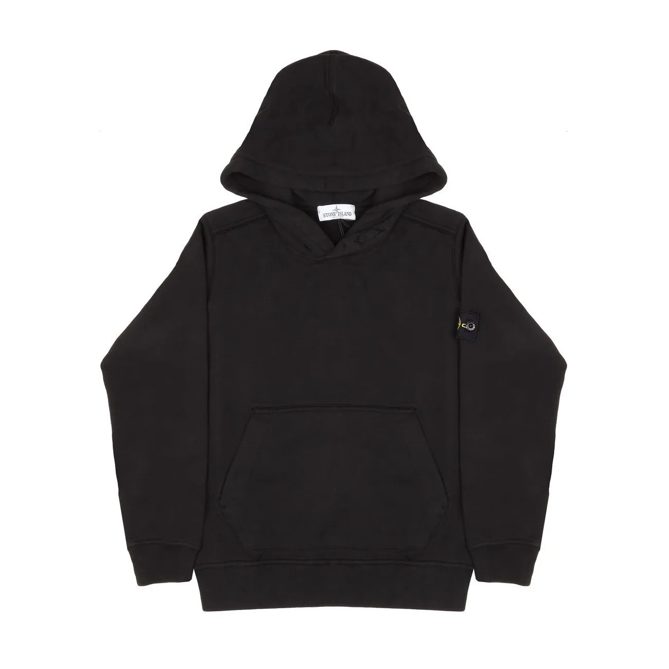 Kids Black Cotton Hoodie with Pocket